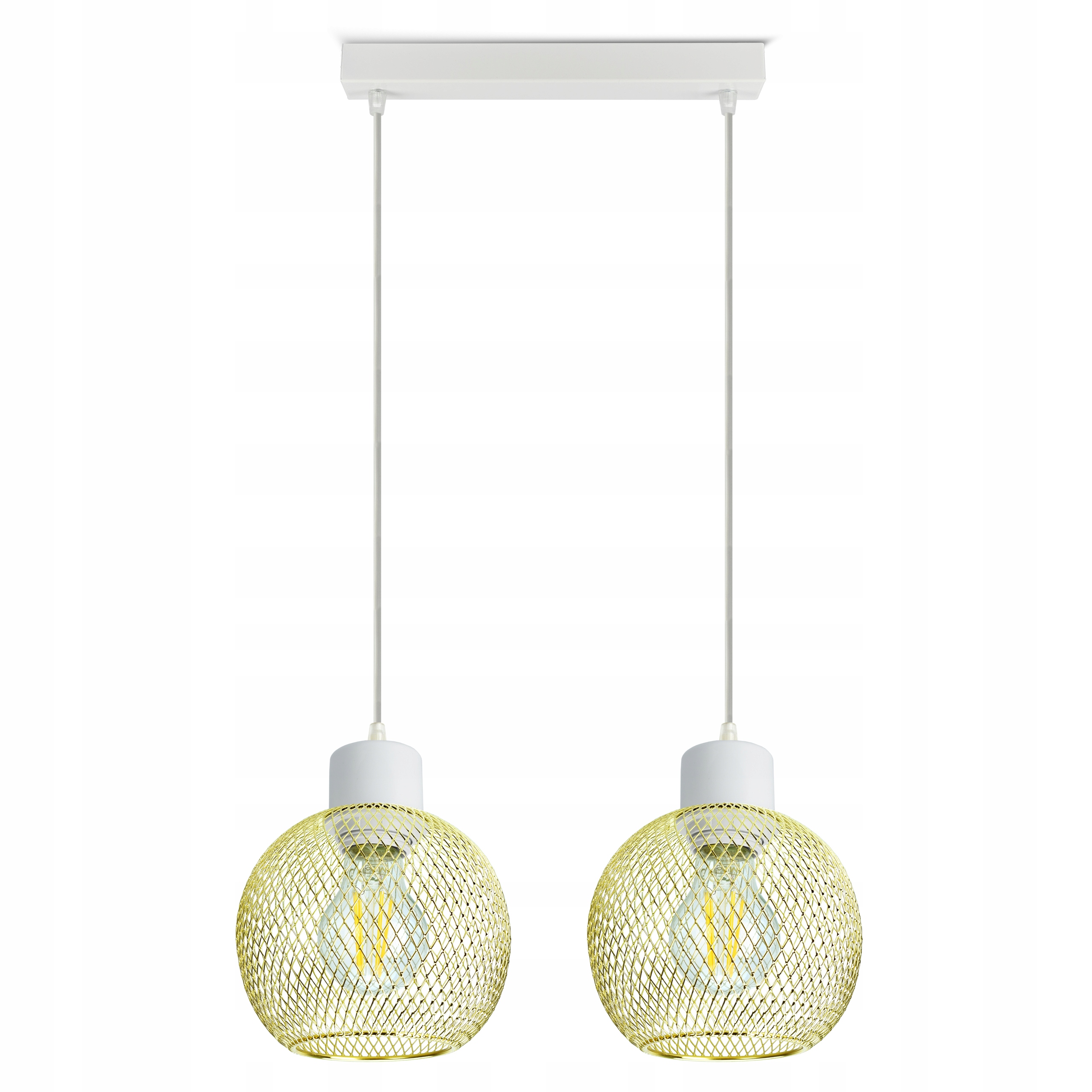 Závěsné Stropní Svítidlo Lustr Gold Globe 488-BZ2 Led 2xE27 Led Nastavitelné