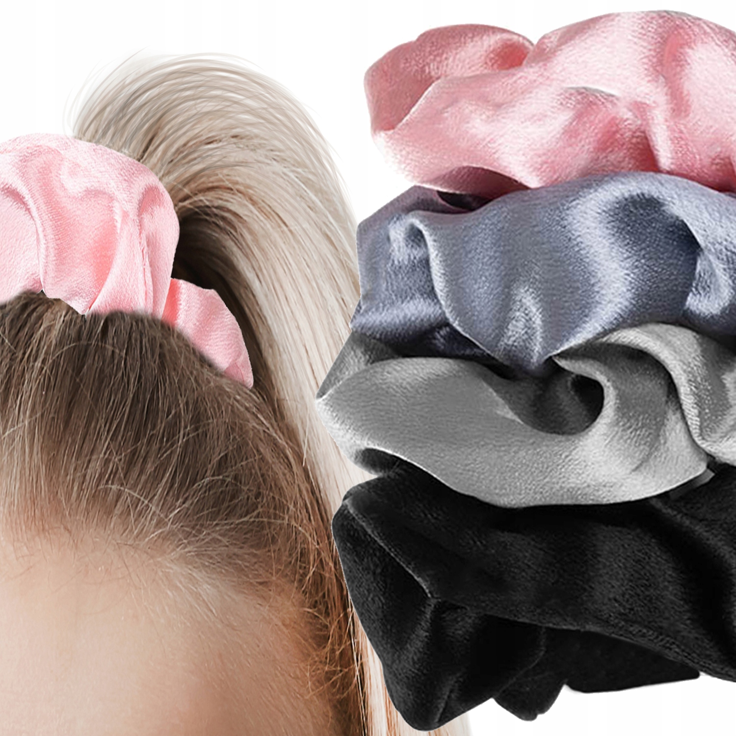 

Gumka Frotka do Włosów Scrunchies Zestaw 4 Kolory