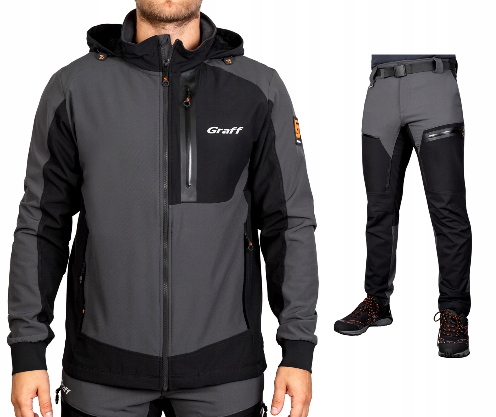 Graff Komplet Softshell Kurtka Spodnie 561-S-2/761-S-2 Roz. S 170-176