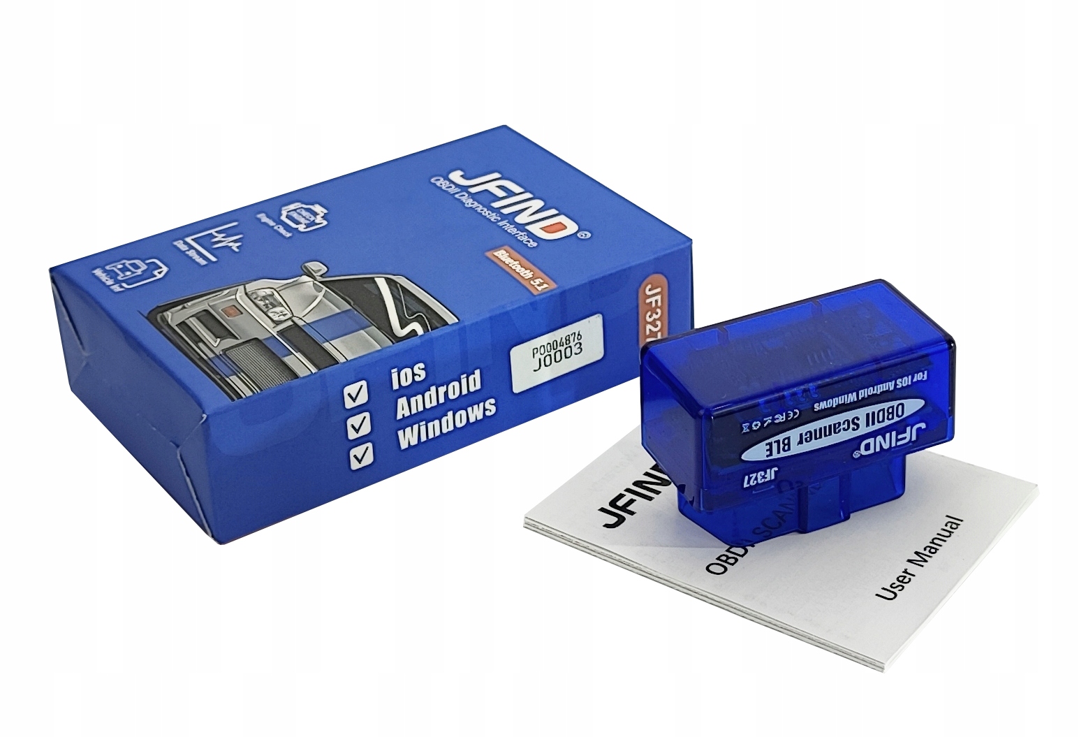 Interfejs Diagnostyczny Bluetooth OBD2 ELM327 Bt 5.1 iOS Android iPhone