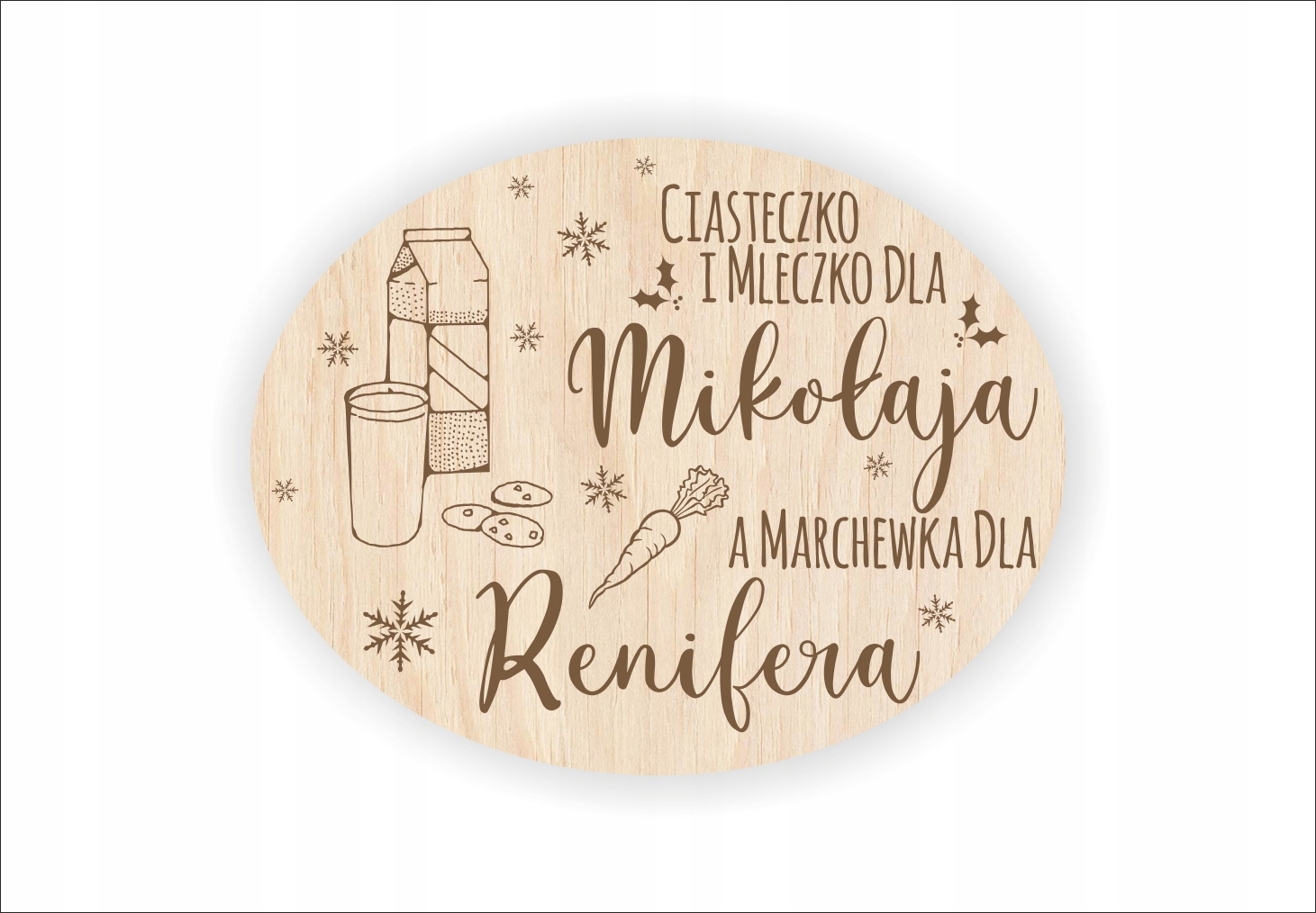 Drewniany Talerzyk TACKA dla Świętego Mikołaja Kod producenta TALERZ 1
