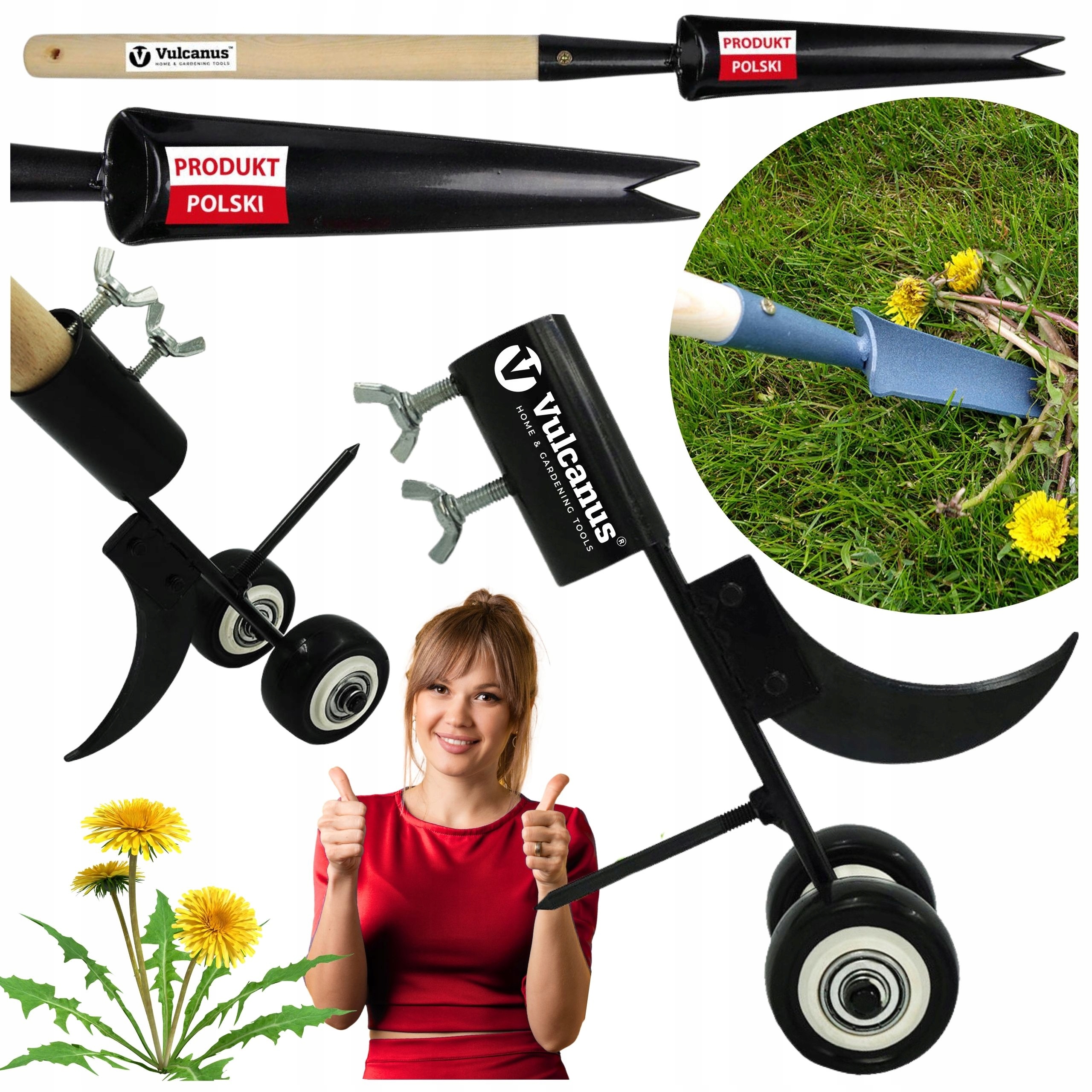 2x WYRYWACZ podcinacz SKROBAK DO USUWANIA CHWASTÓW mleczy MCHU Z KOSTKI FUG