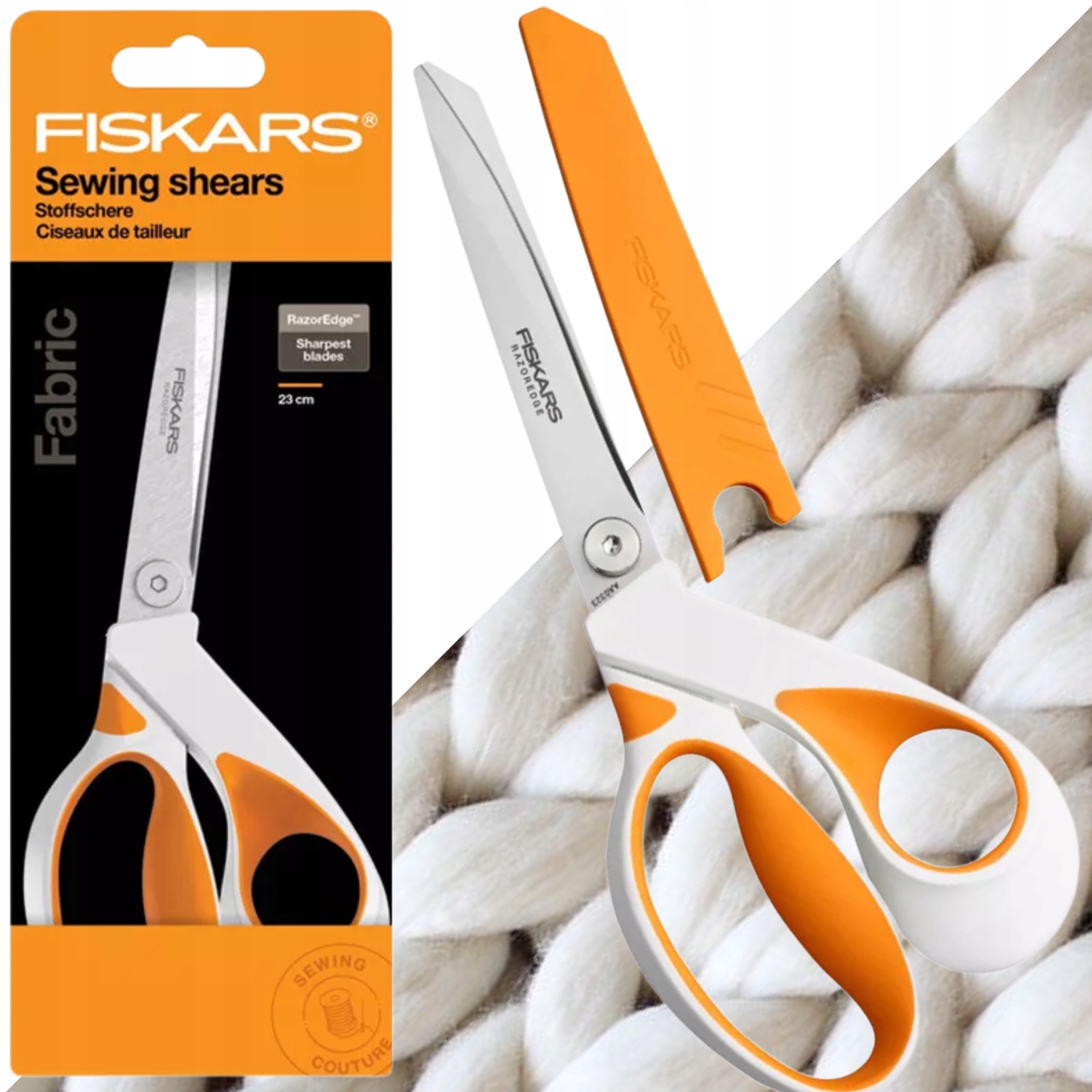 Fiskars Nůžky Razoredge Univerzální Krejčovské Nůžky Na Textil 23 CM
