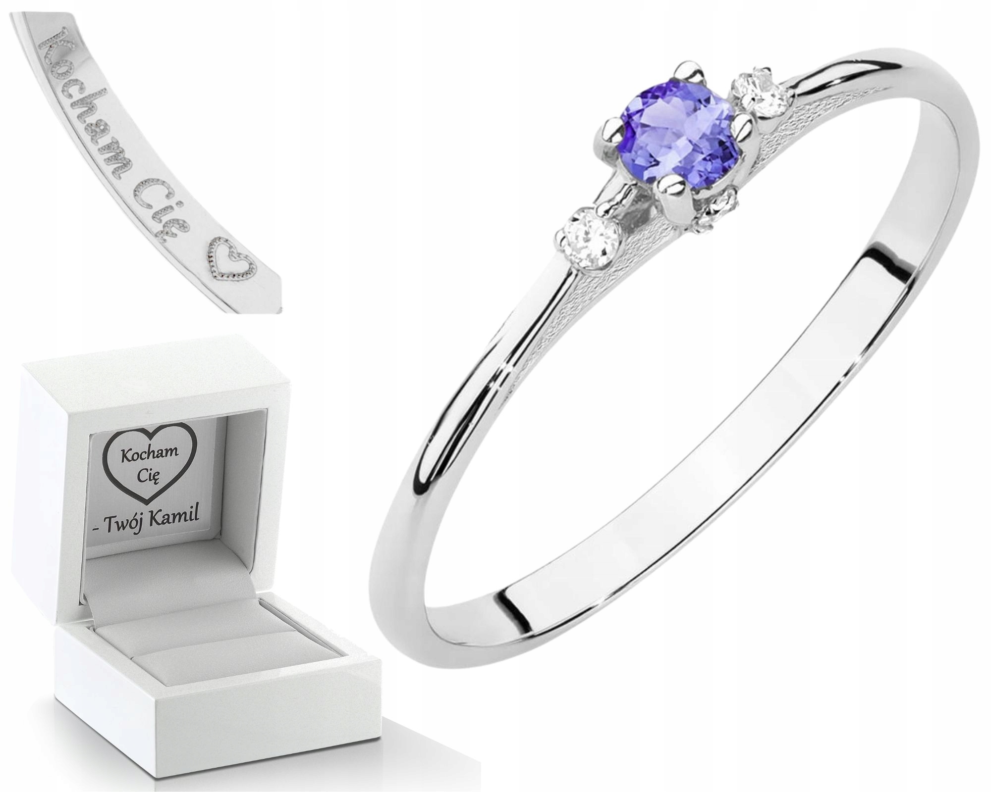 Prsten Z Bílého Zlata S Tanzanity Prstýnek