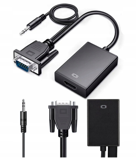 

Kabel Adapter Vga Hdmi Full Hd D-sub Przewód Audio