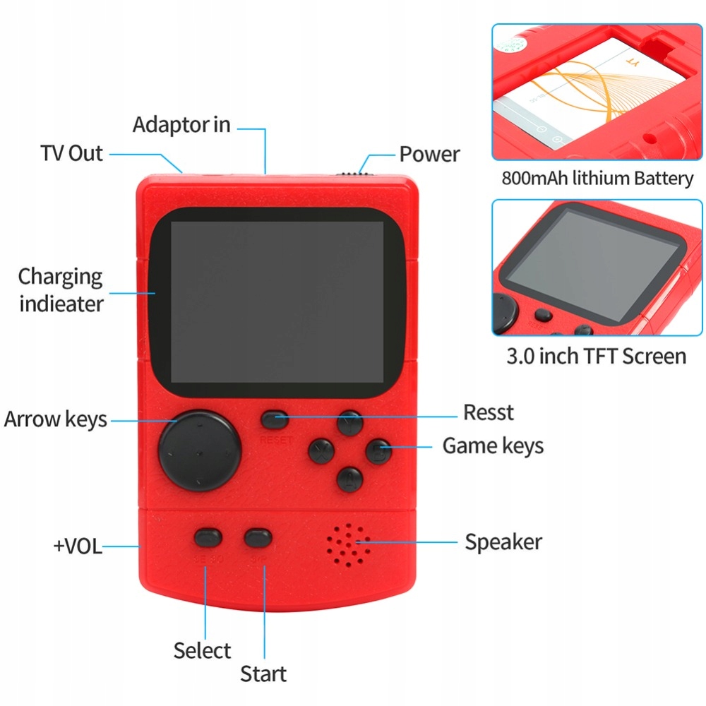 Retro gra wideo konsola 8-bitowa Model 1