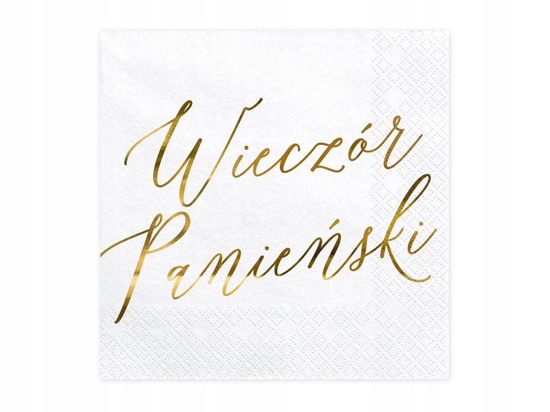 

Serwetki 33x33 cm Wieczór Panieński białe 20 szt