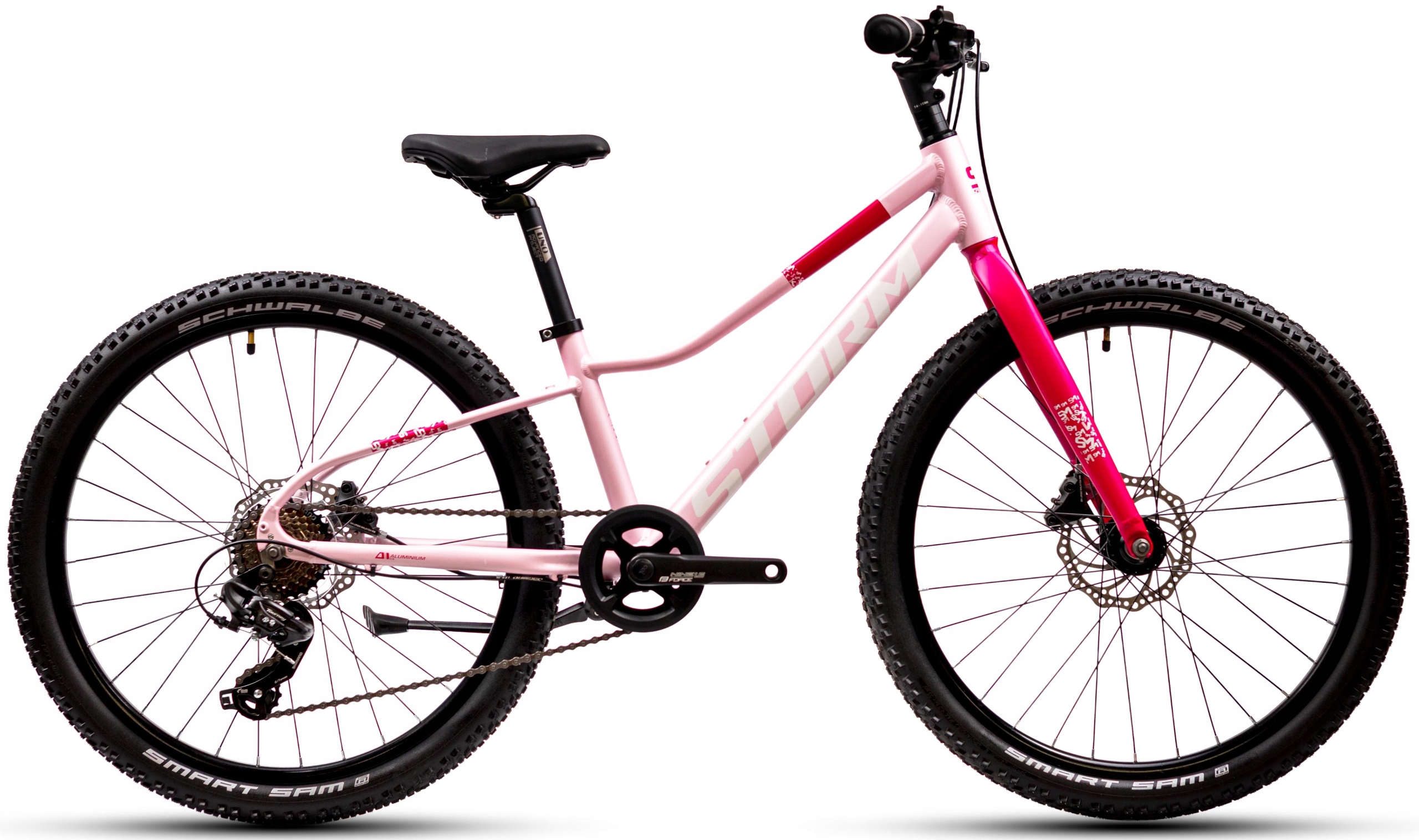 Rower Młodzieżowy 24 Storm Bella 2HD rama 11 24 pudrowy róż 1x7 2026