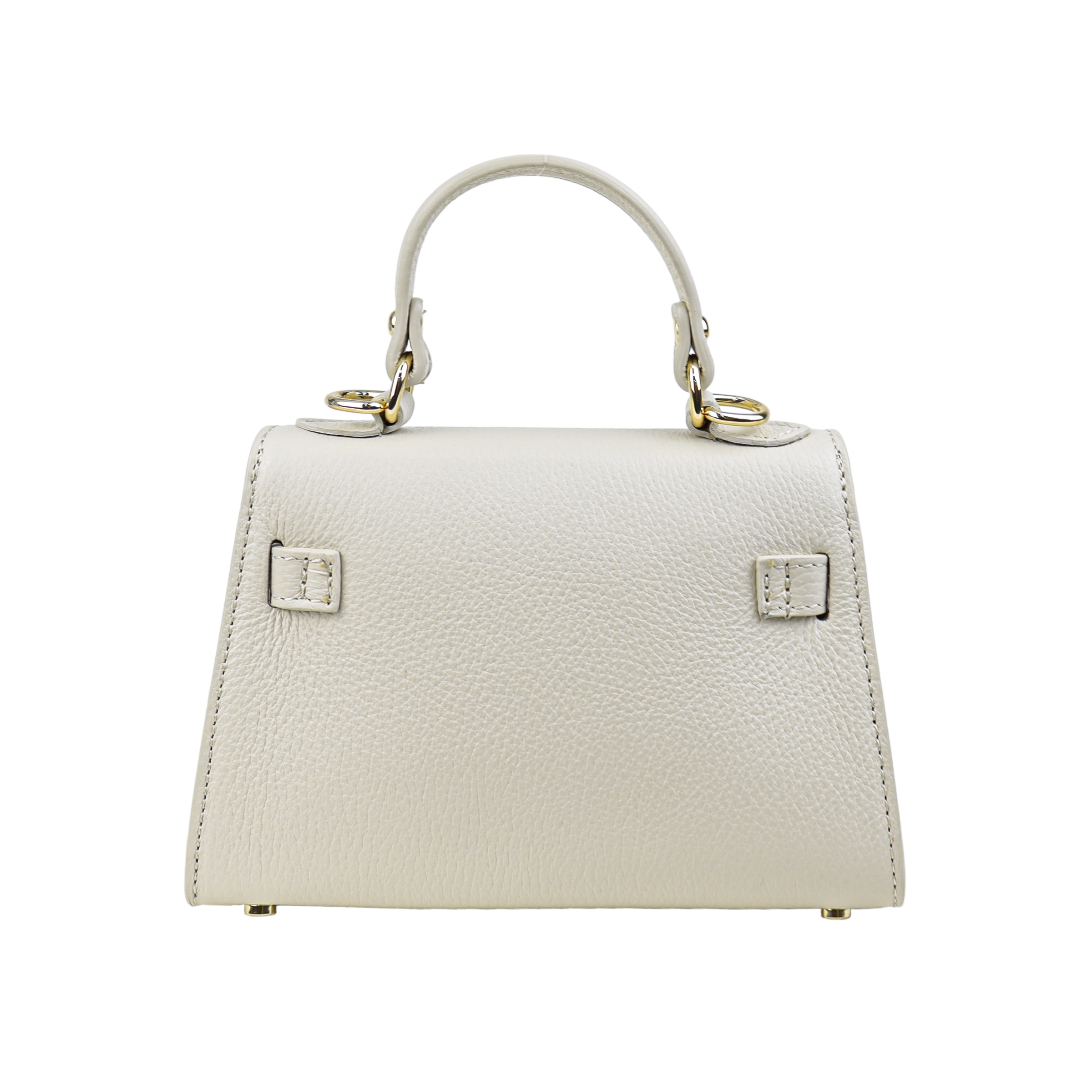 Torebka Damska Kuferek, licowa skóra Emily Ecru Stan opakowania oryginalne