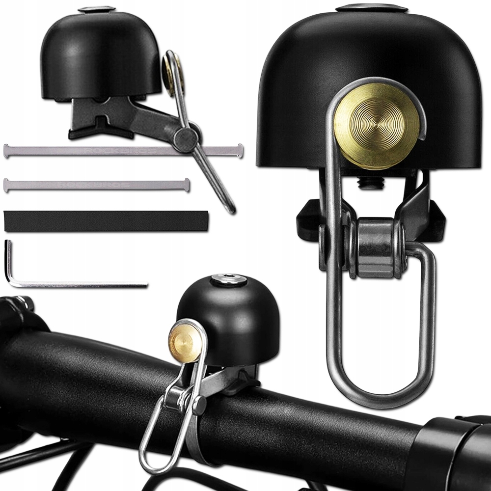 Dzwonek Rowerowy Stalowy Mechaniczny Na Rower Kierownicę 75 dB Głośny Retro