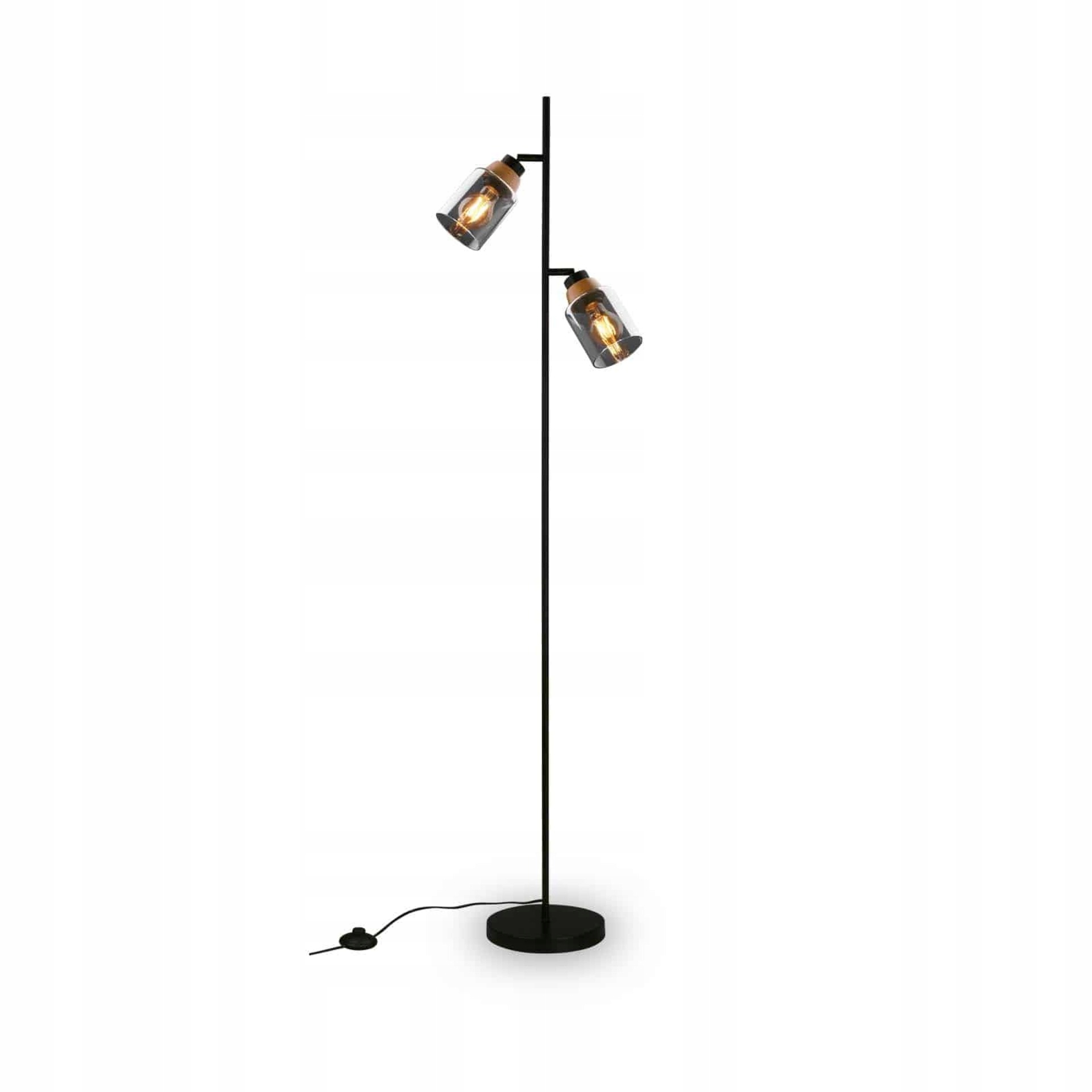 Stojacie svietidlo Briloner 150 cm 2x E27 max 2x10W čierne IP20