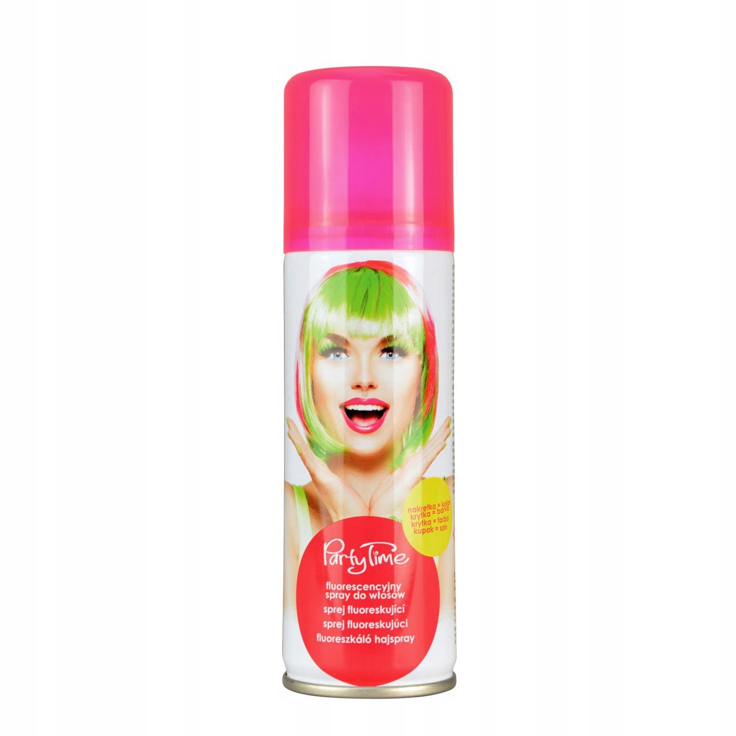 

Farba zmywalna spray Fluo do włosów Różowy