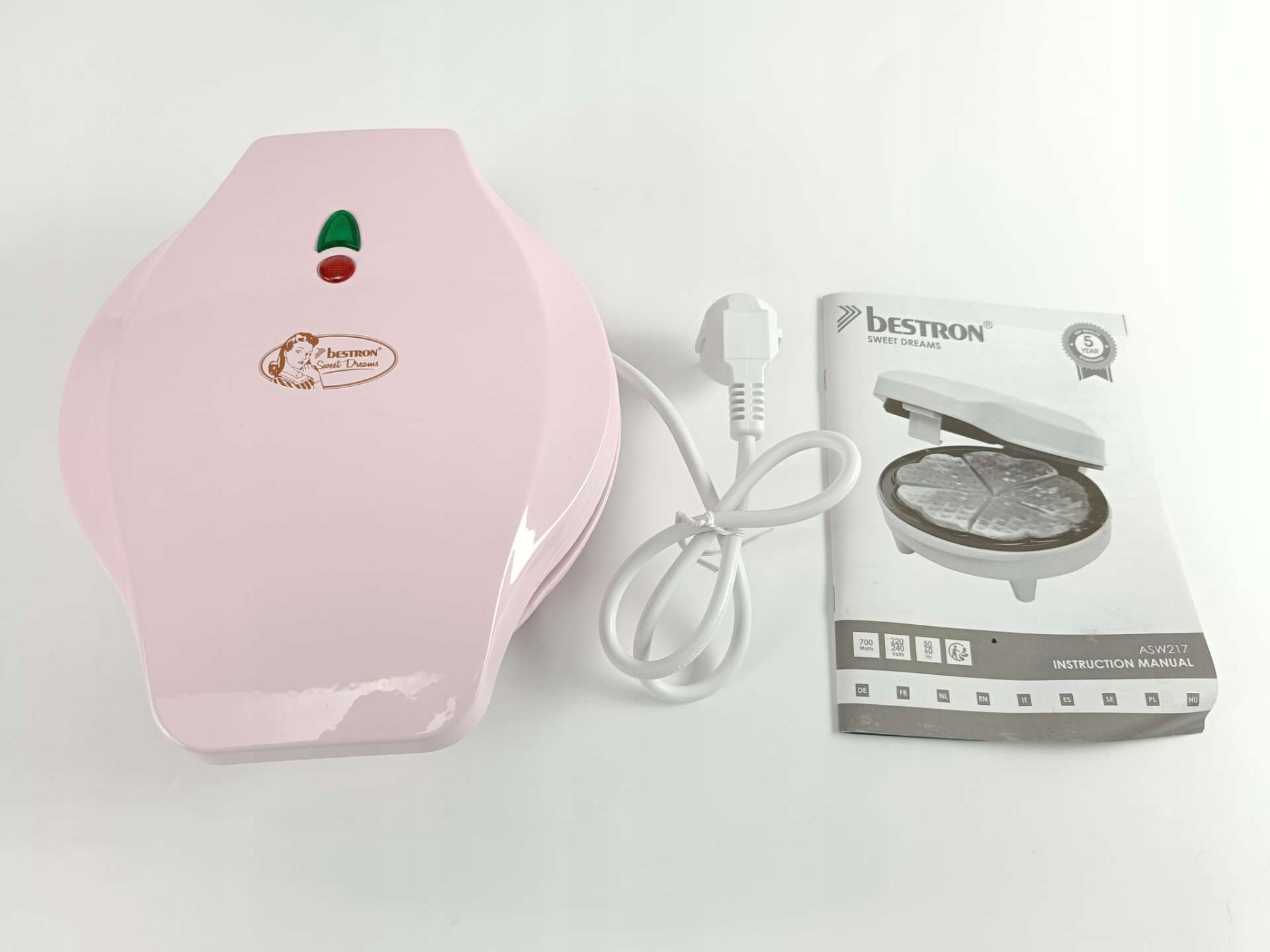 Gofrownica Bestron ASW217 700 W różowy Marka Bestron