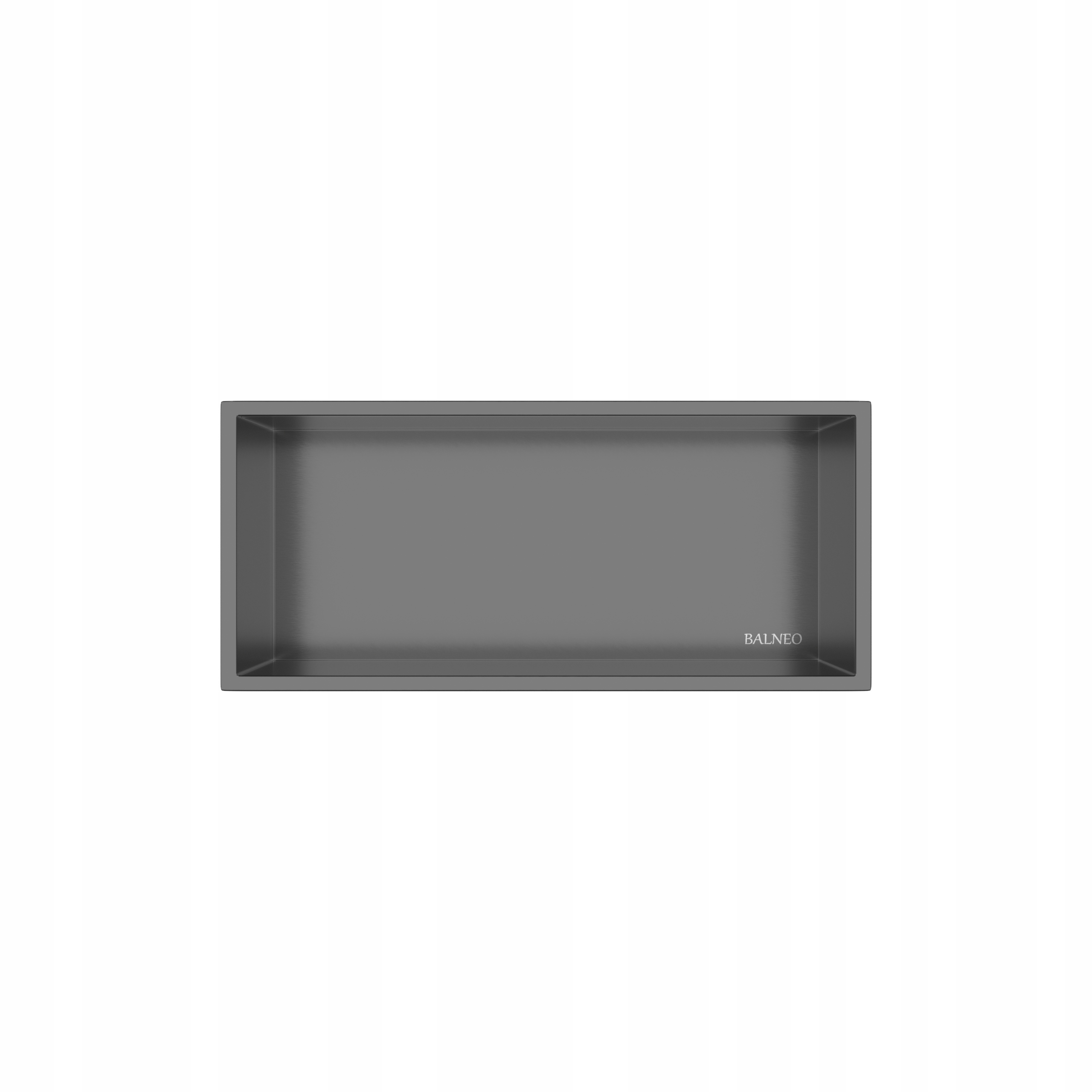 Balneo Kúpeľňová Vstavaná Polica 45x20x10 cm Gun Metal Stal Wall-box One