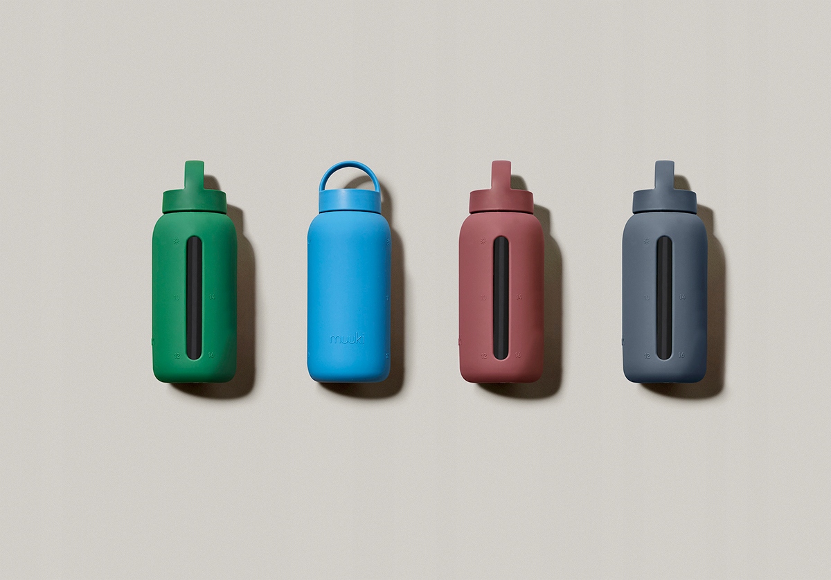 MUUKI motywacyjna butelka na wodę 720 ml Smoke Model Smoke Grey