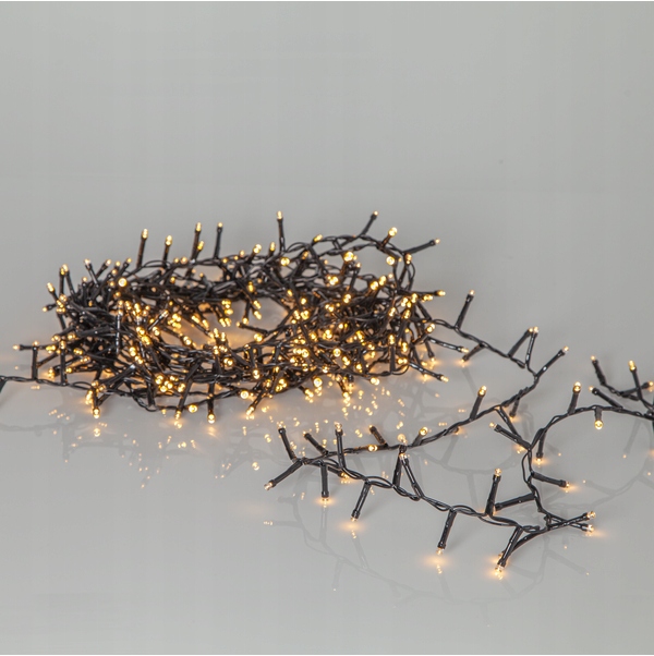 Vánoční osvětlení na stromeček Led husté 1500 diod 30 m Ovladač a časovač 1900k Flashy