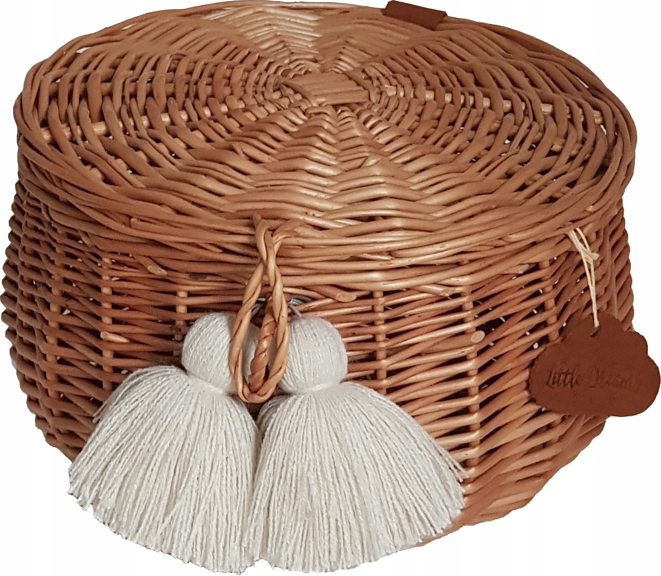 

Szkatułka Wiklinowa Naturalna Chwosty Boho