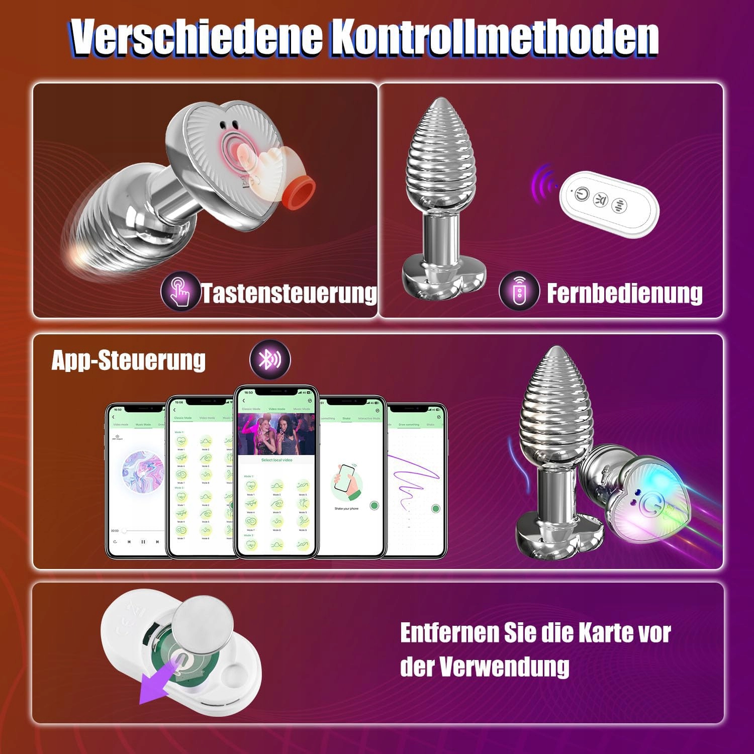 ANAL VIBRATOR Wibrator Analny Z 9 Trybami Wibracji Dla Kobiet I Mężczyzn — miniatura 4