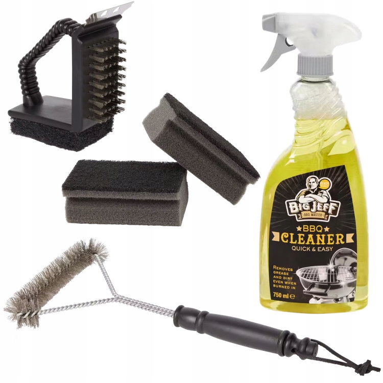 ZESTAW DO CZYSZCZENIA GRILLA PŁYN, SZCZOTKI, GĄBKI Kod producenta 0030423681944