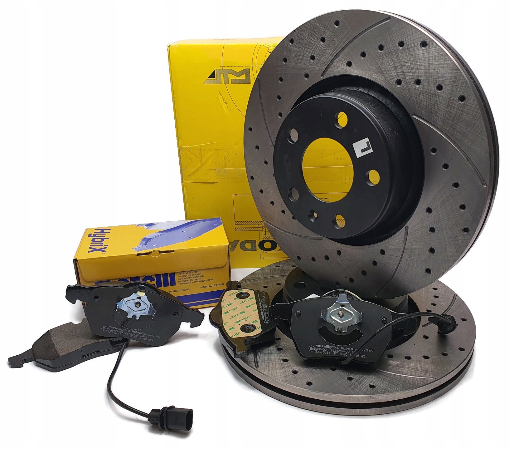 TARCZE KLOCKI PRZOD AUDI A6 C6 NAWIERCANE 314mm