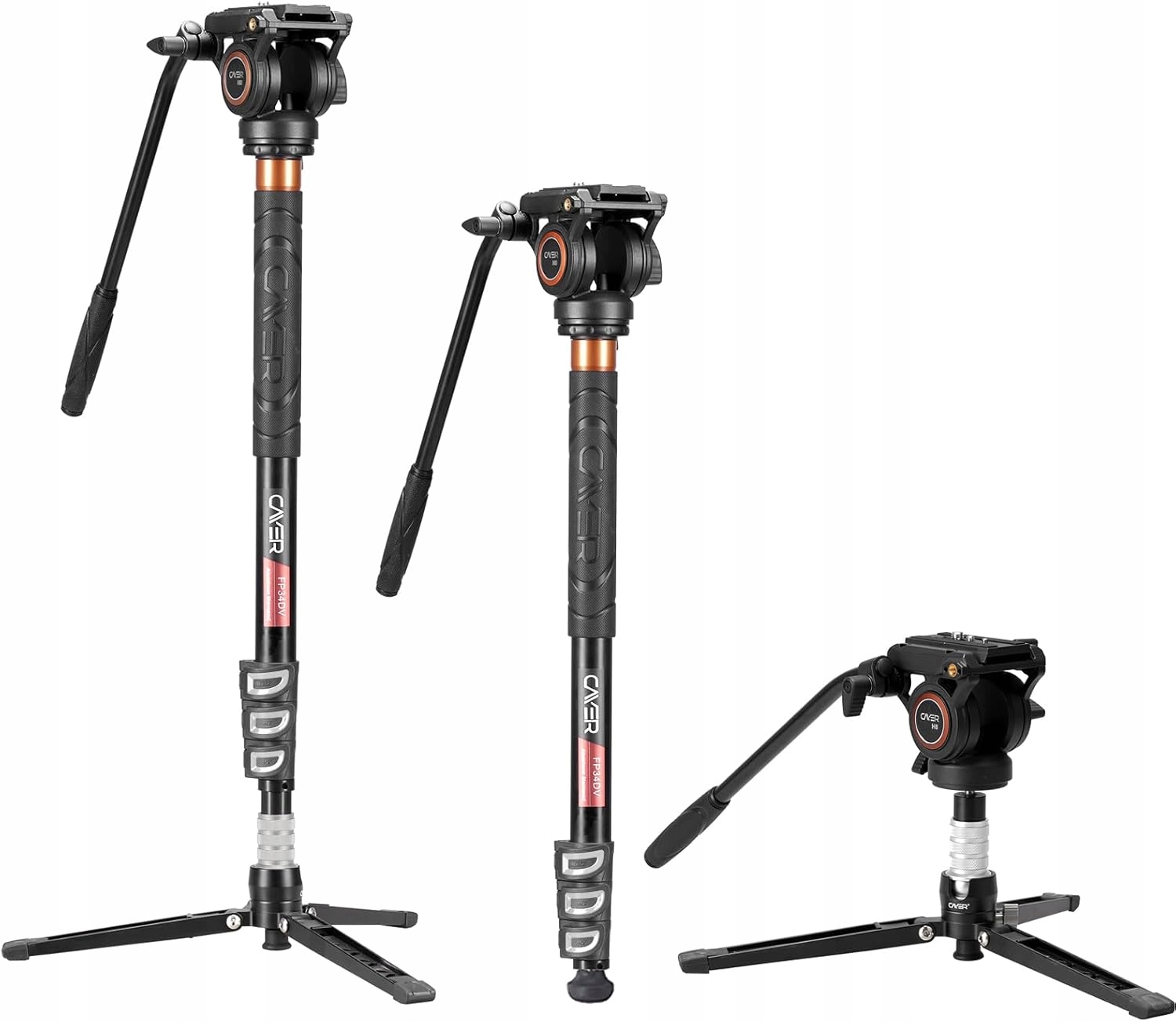 Fotografický Stativ Tripod Monopod Cayer FP34DV Hlava H8 Deska Dslr Pro