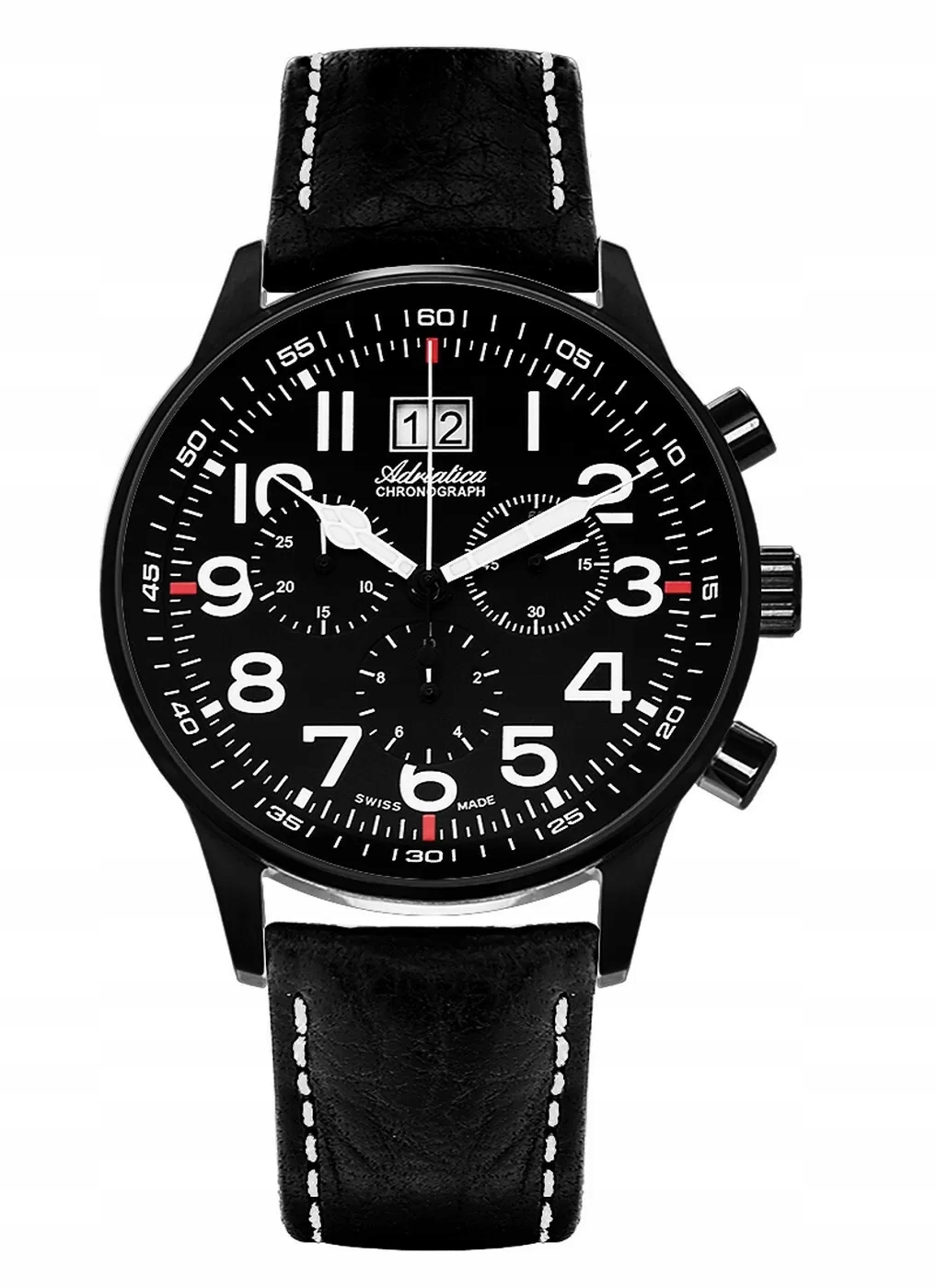 Pánské Hodinky Adriatica na řemínku A1076.B224CH Chronograf Swiss Made