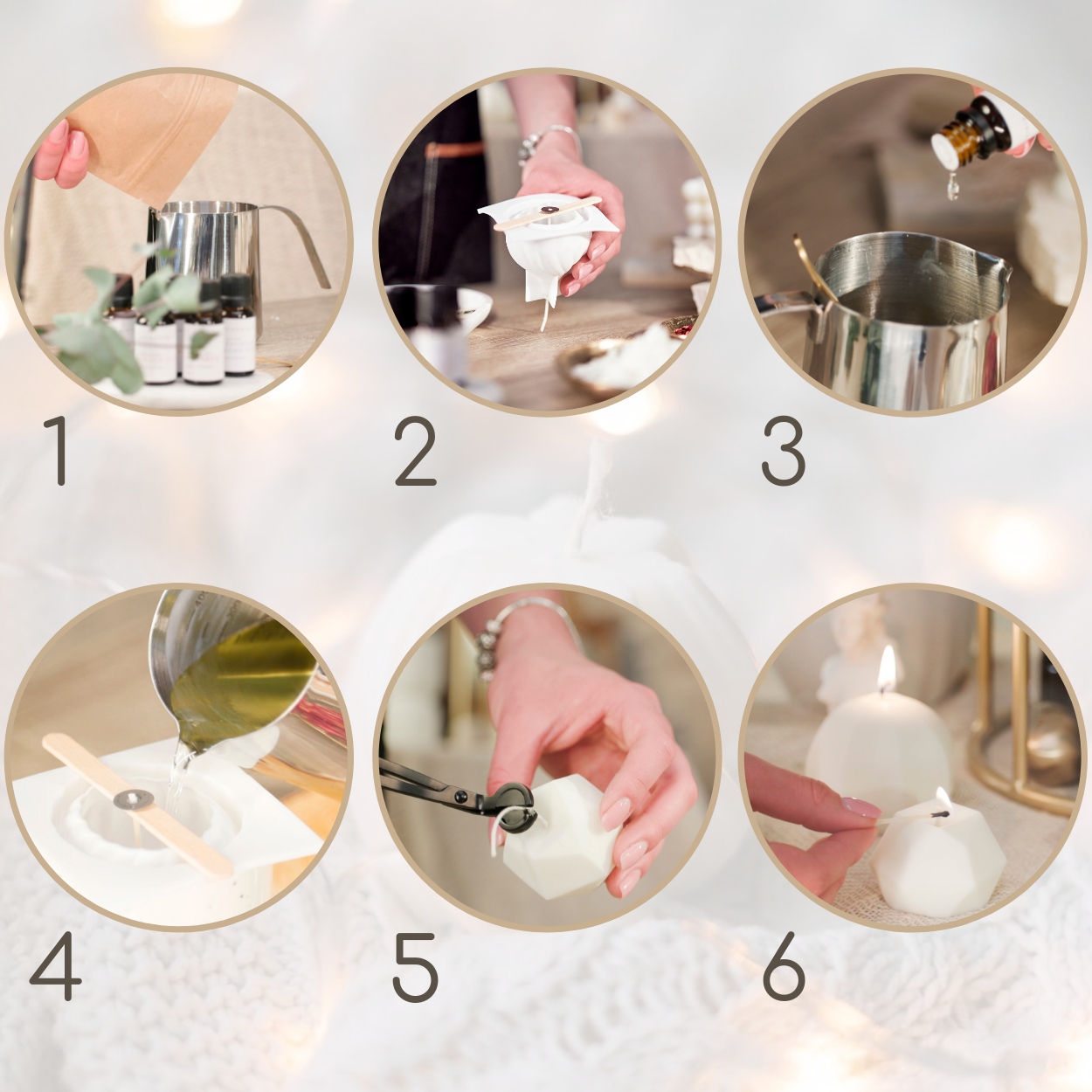 ZESTAW DO ROBIENIA ŚWIEC ŚWIECZEK SOJOWYCH PREZENT Materiał karton papier szkło