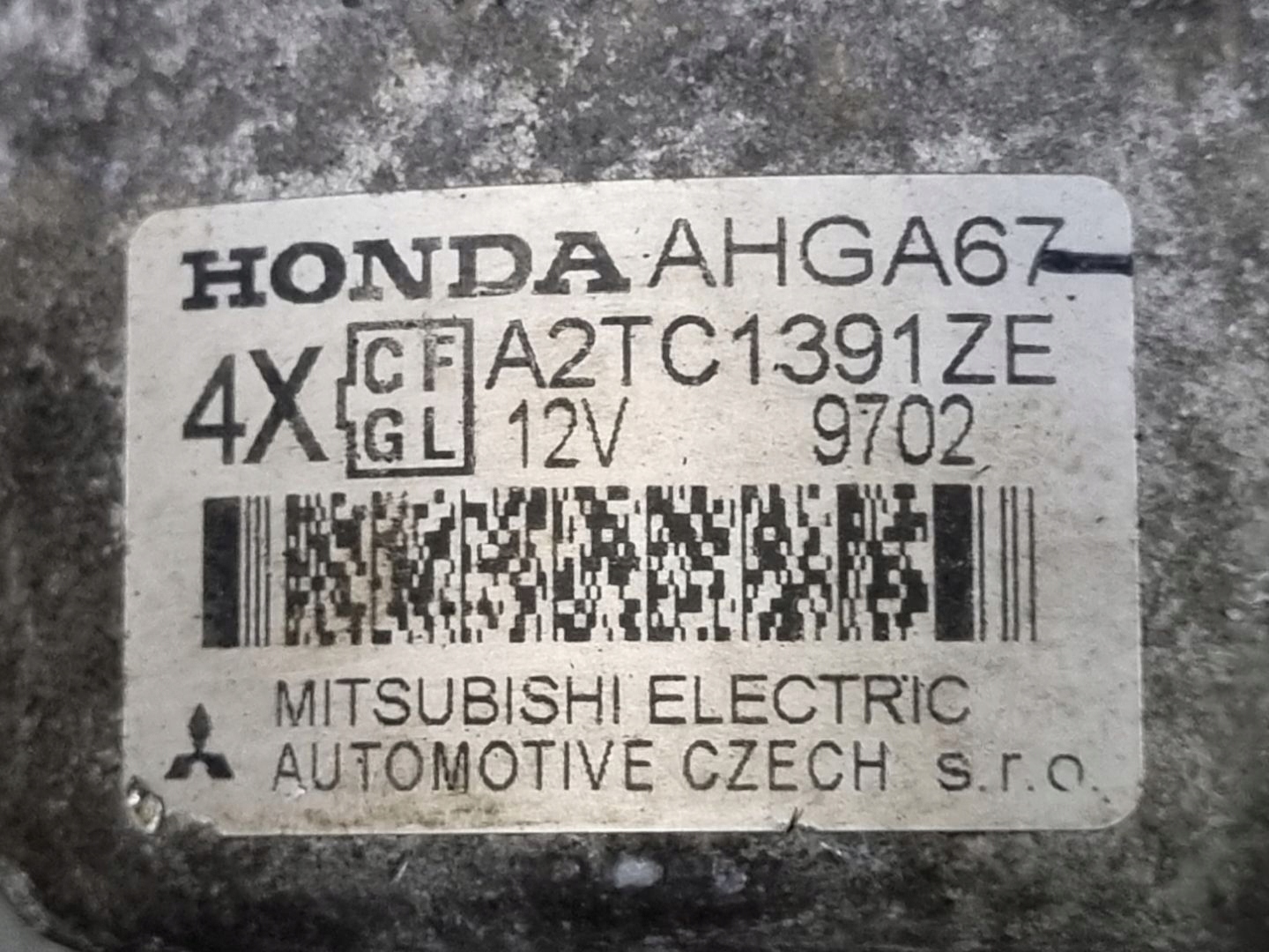 Alternator Honda Civic 8 facelift FK2 2009 AHGA67