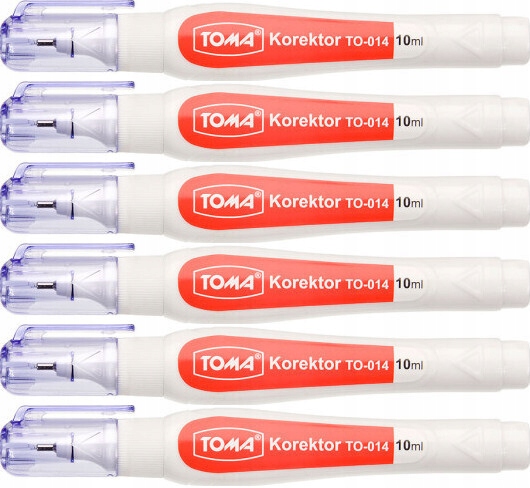 KOREKTOR W PISAKU TOMA 10ML METALOWA KOŃCÓWKA x6