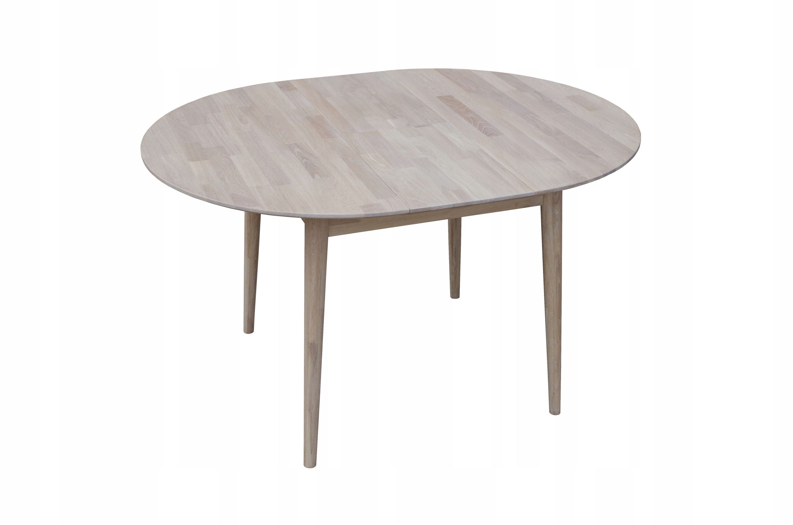 STÓŁ DĘBOWY OKRĄGŁY ROZKŁADANY ŚR 110 cm, LITY DĄB Grubość blatu 2 cm