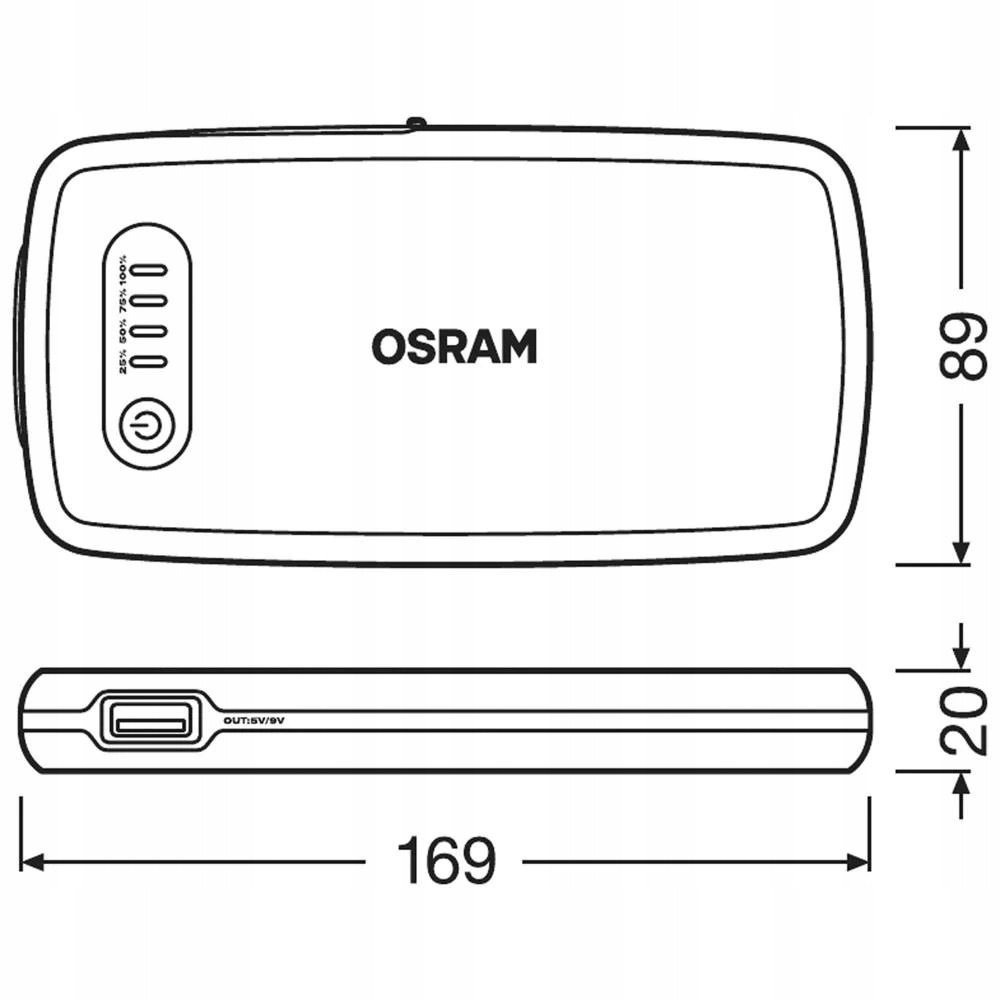 OSRAM BATTERYstart 200 Rozruch 500A 12V Motocykl Samochód Powerbank — miniatura 15