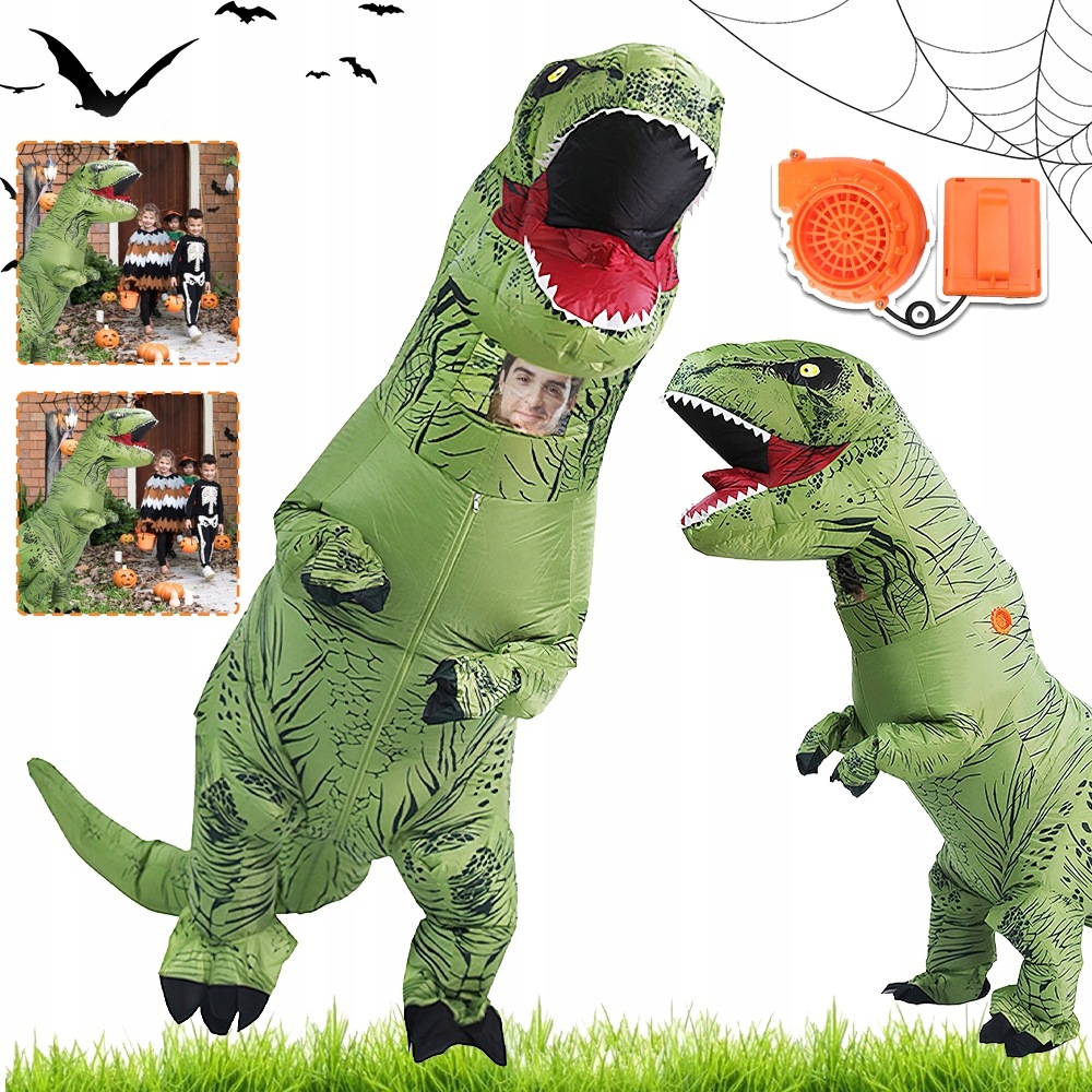 Dinosaurus T-rex Nafukovací Kostým Gigant Nafukovací Převlek Kostým L