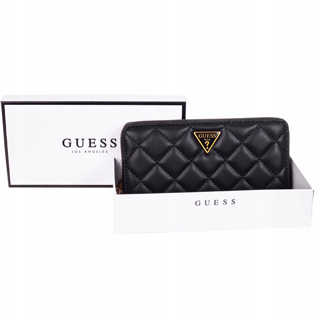 

Guess Portfel Damski Cessily Slg Large Zip Black