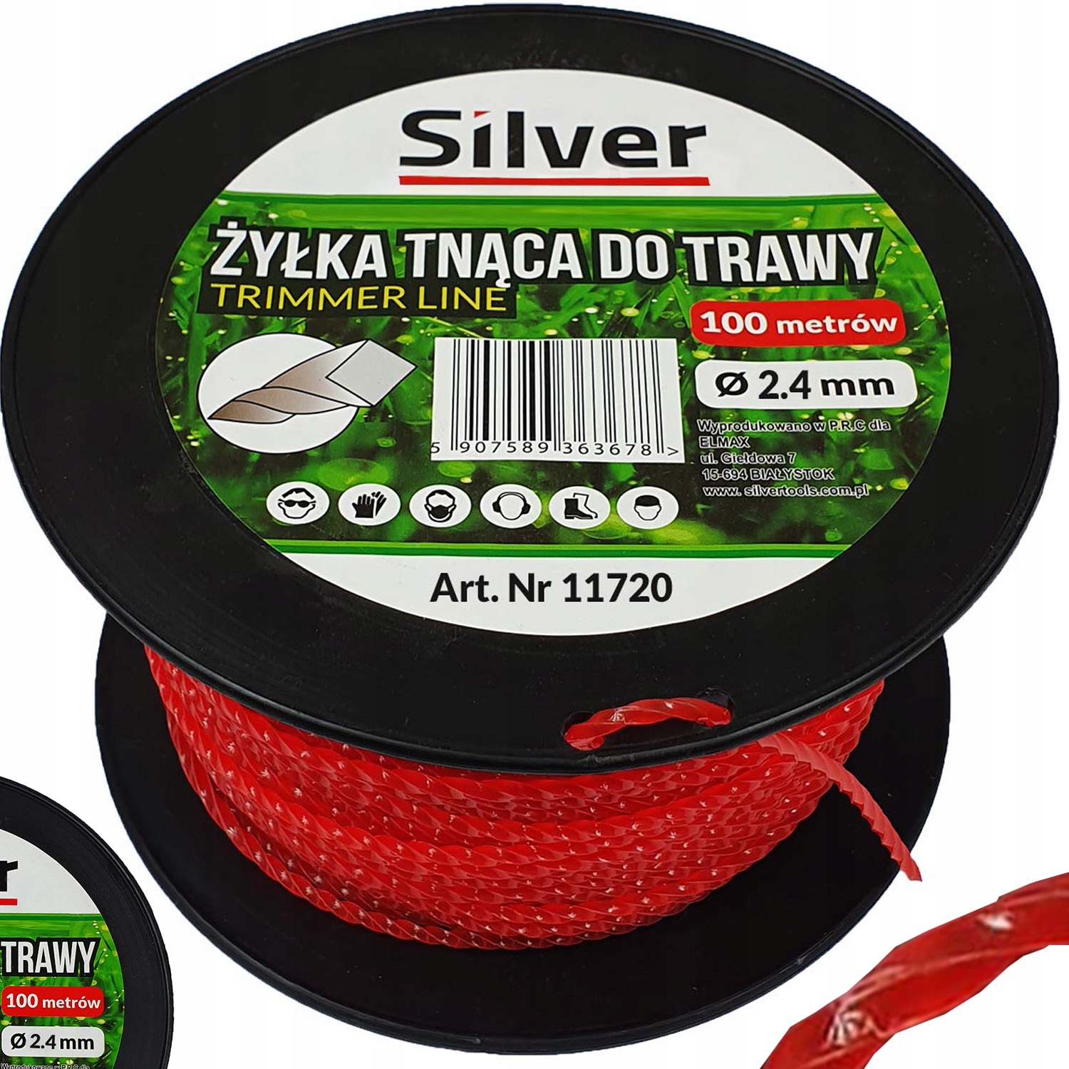 

Żyłka Tnąca Do Kosy Podkaszarka 2,4MM 100M skręcon