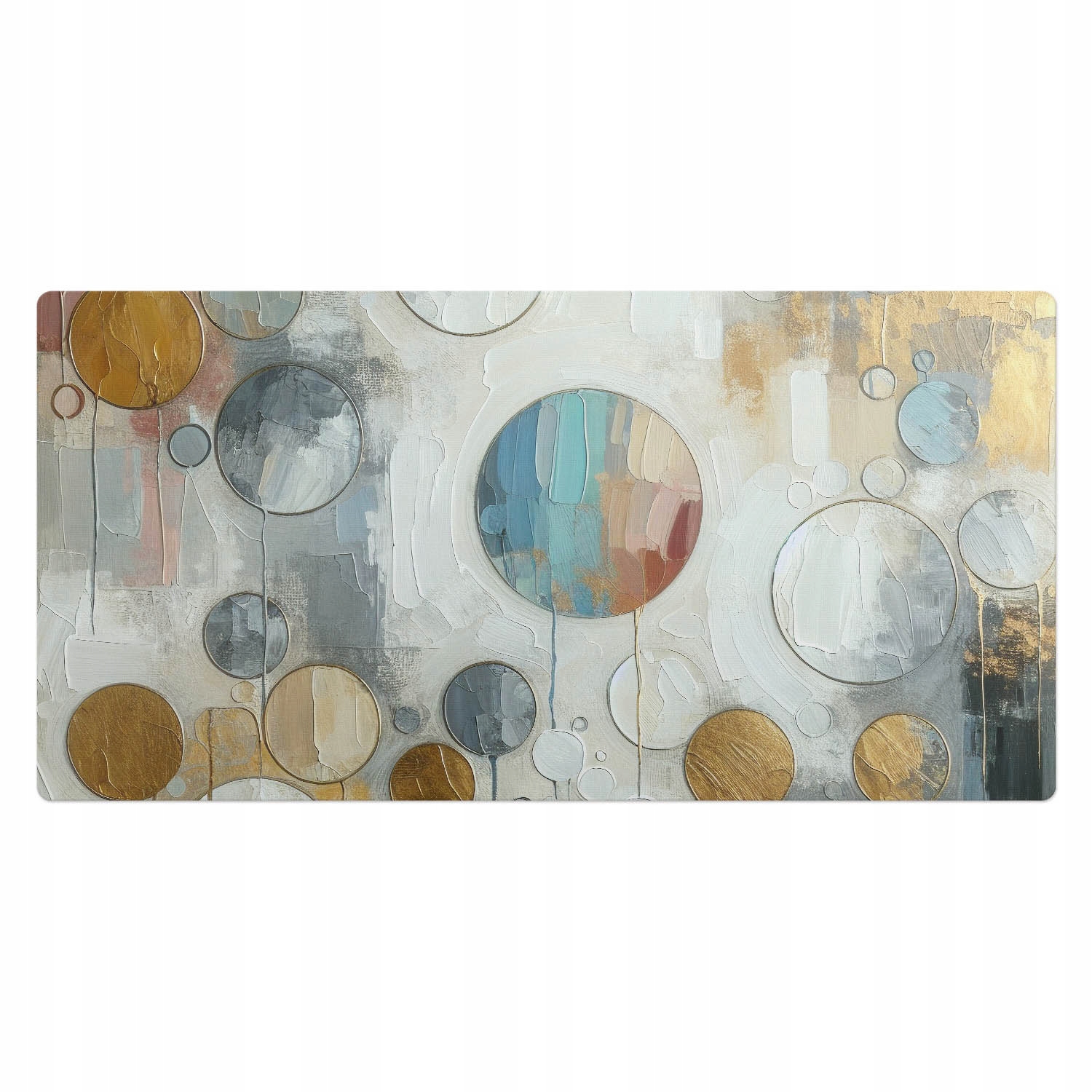 Podložka na psací stůl s krásným potiskem Vzor s abstraktními kruhy 100 x 50 cm