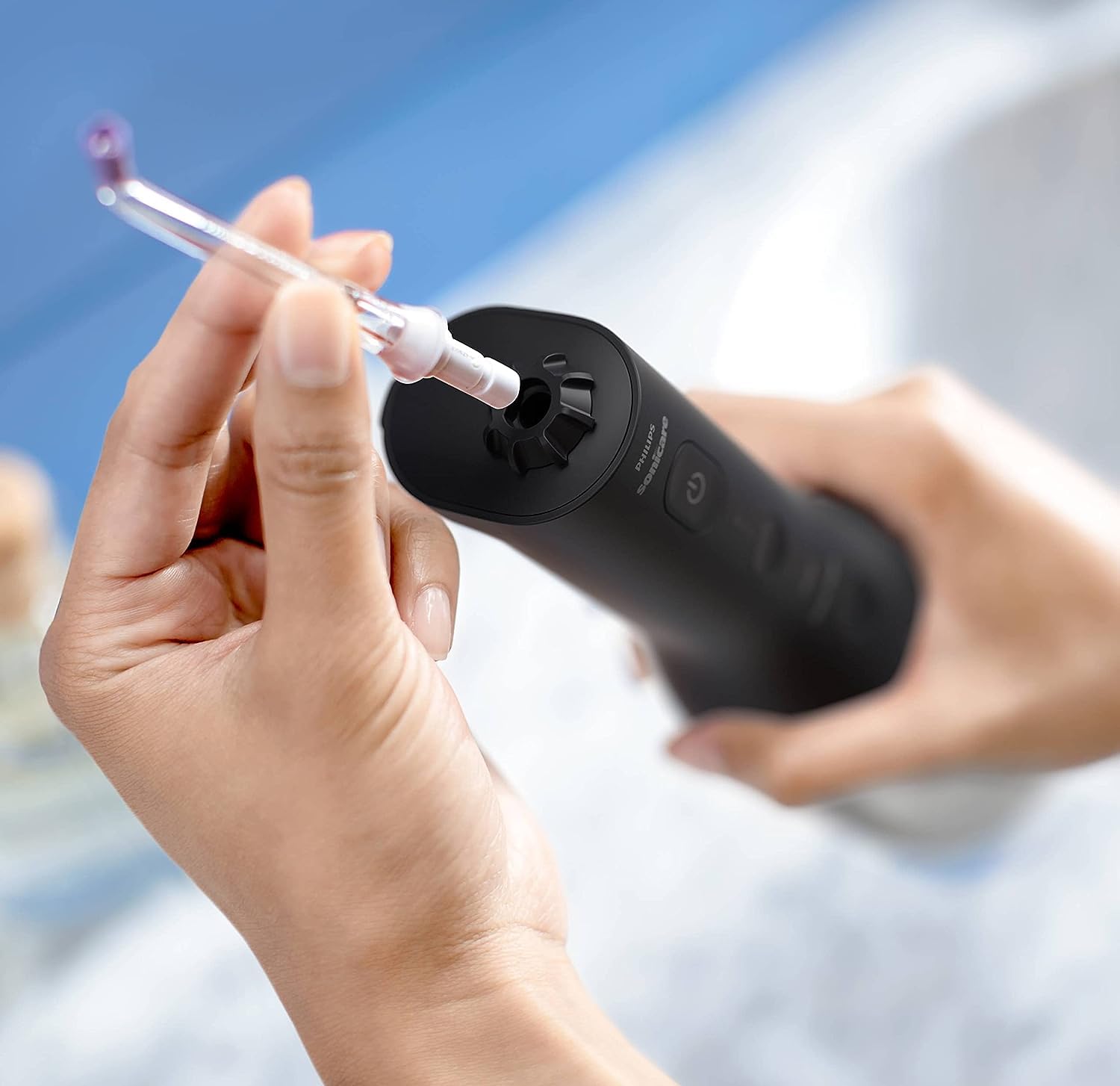 PHILIPS SONICARE Bezprzewodowy Irygator Do Zębów i Dziąseł Czarny — miniatura 2