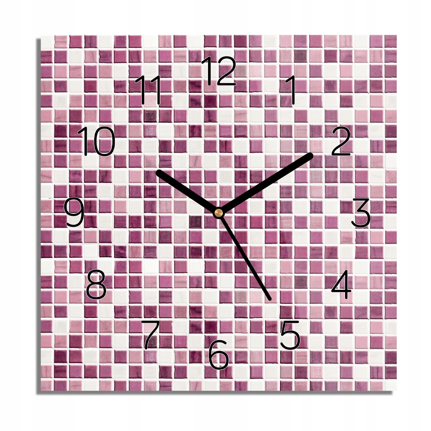 

Mozaika kostka wzór zegar szklany do biura 30x30