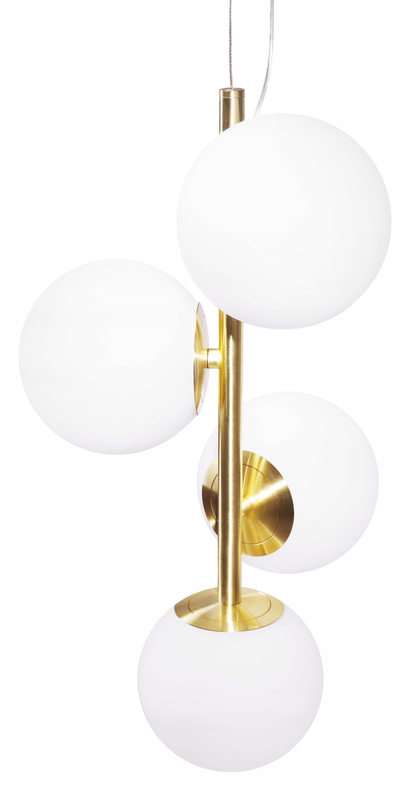 Lampa Sufitowa Wisząca Żyrandol Złota Szklane Kule Zwis Nowoczesna 150CM