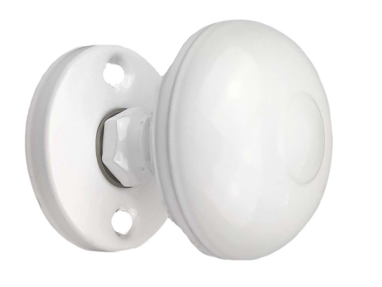 

Gałka Drzwiowa Stała Biała Okrągły Szyld