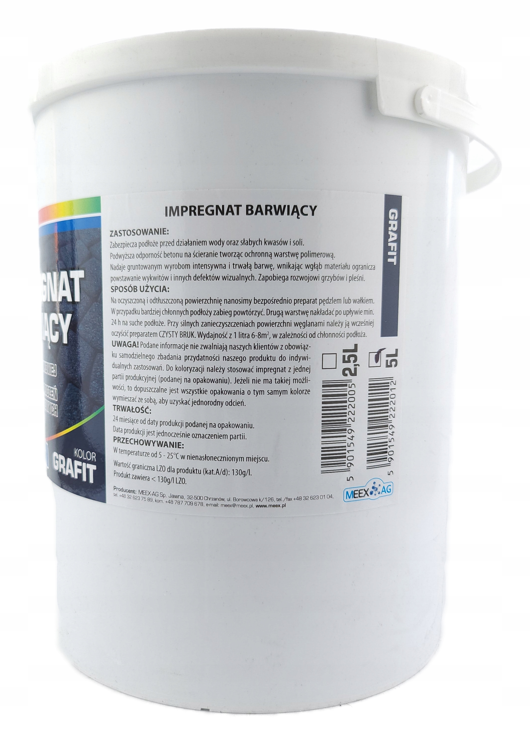 FARBA IMPREGNAT BARWIĄCY DO KOSTKI BRUKOWEJ GRAFIT EAN (GTIN) 5901549222012
