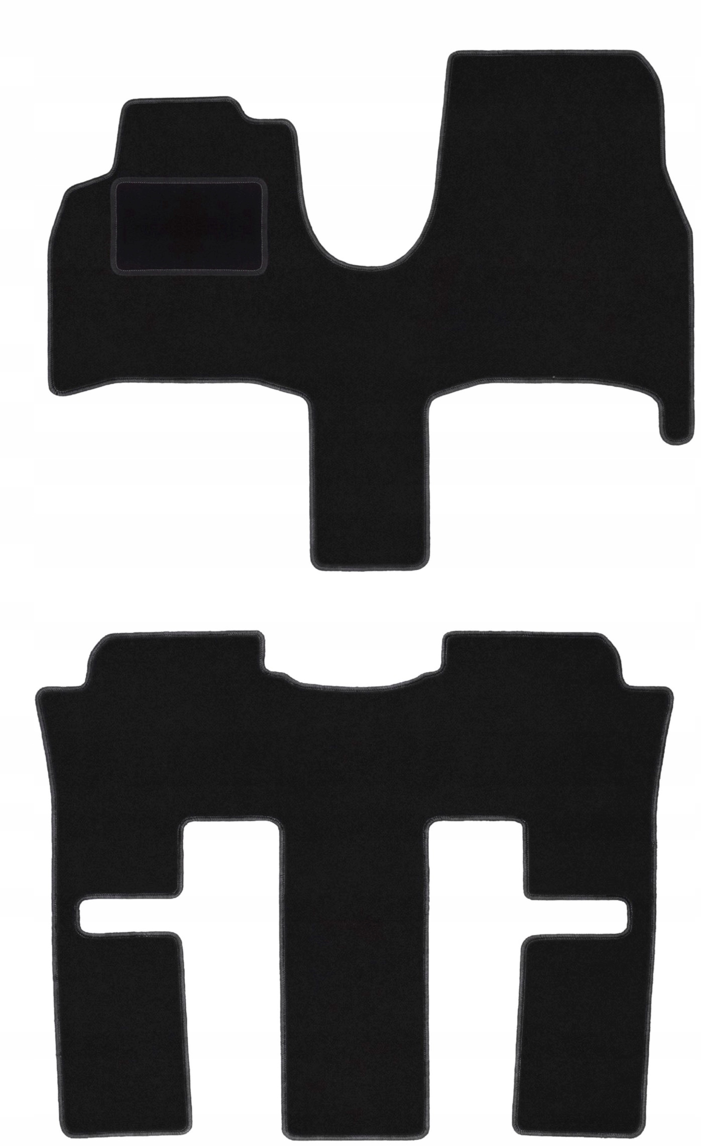 Velúrové koberce čierne Lux Citroen C8 7-miestne 02-14