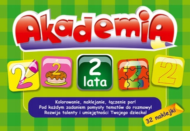 

Akademia 2 latka. 32 naklejki. Greg