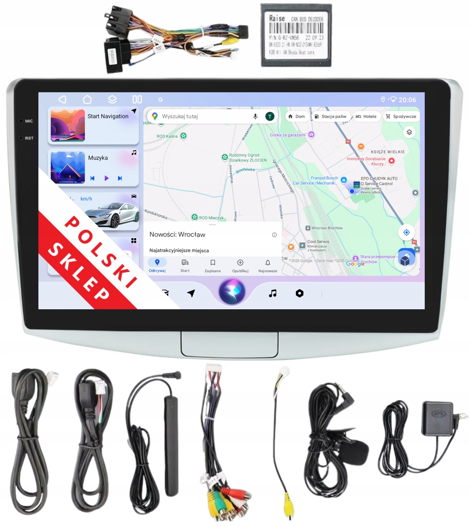 10,1" Rádio 2DIN Android Volkswagen Passat B6 B7 CC 4/64 Gb Dsp Carplay Lte