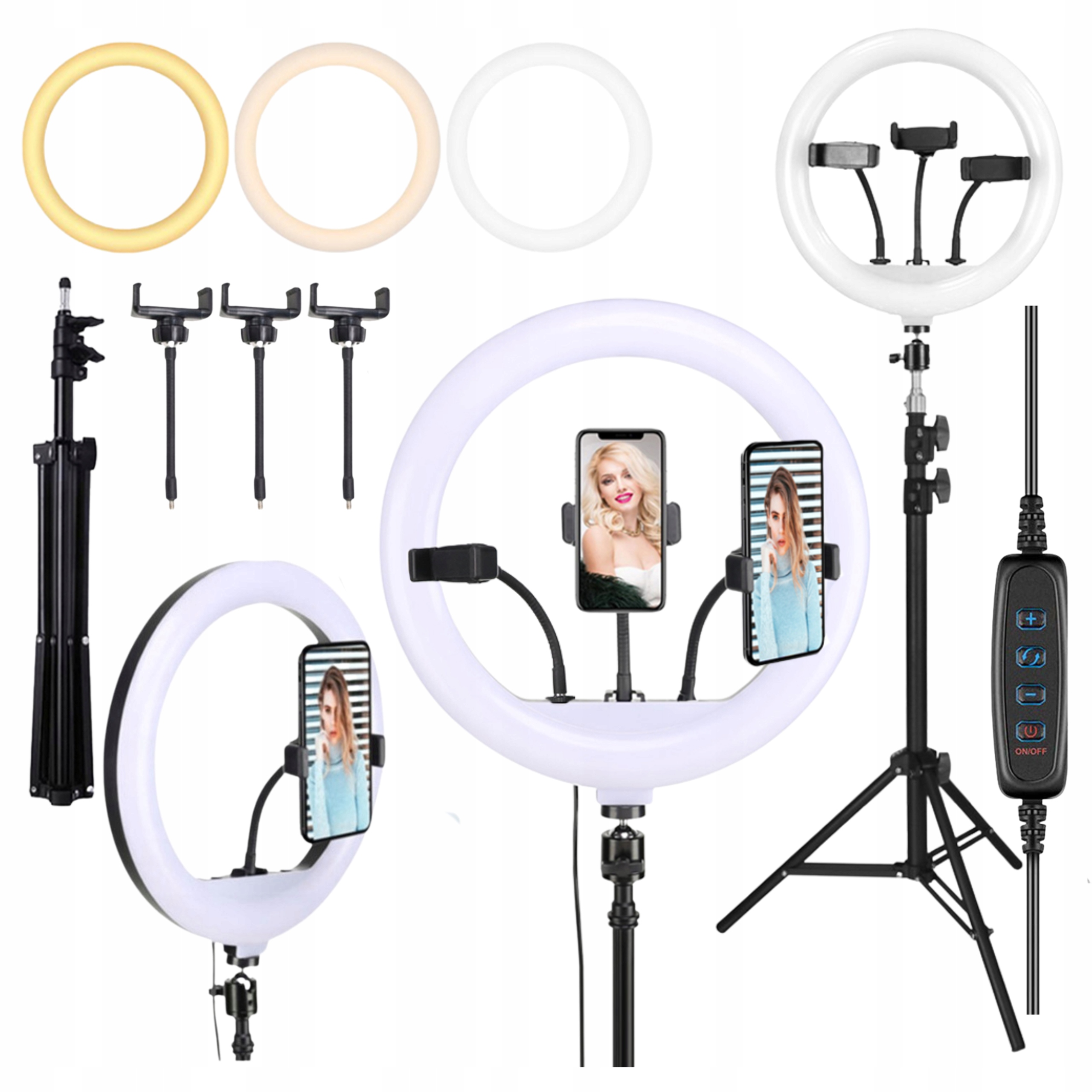 Lampa pierścieniowa ze statywem Pokar