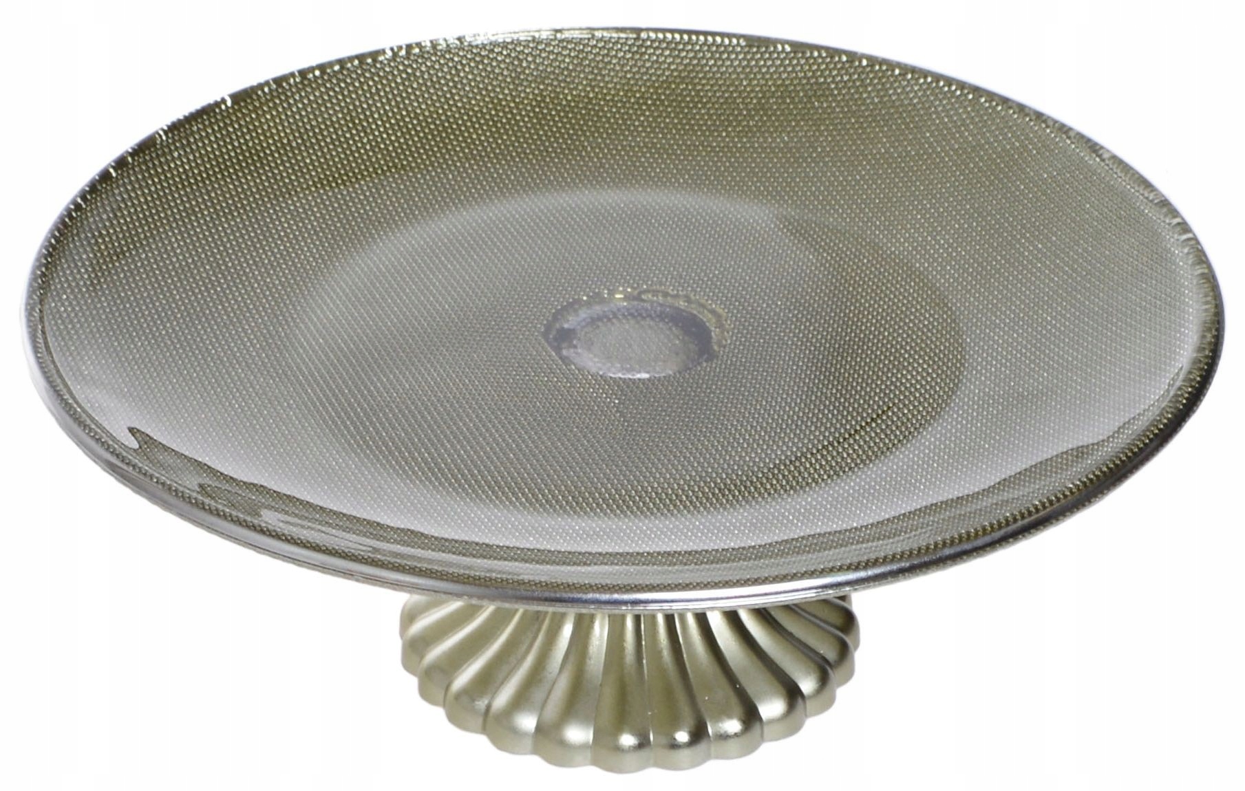 

Patera szklana zielona 20 cm mała na ciasto tort