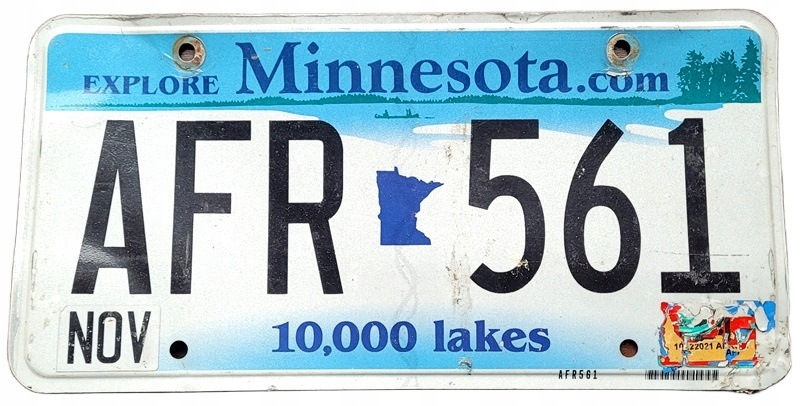 Minnesota - tablica z USA dla kolekcjonera