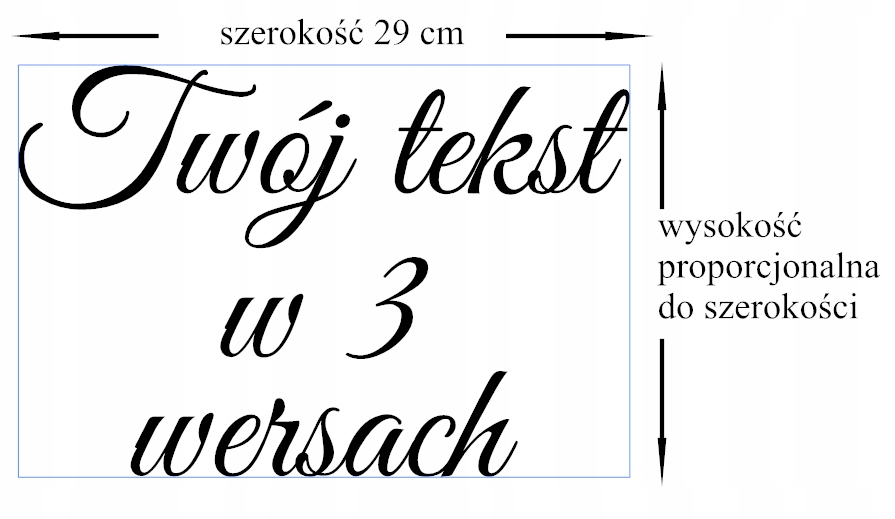 Naklejka Twój tekst napis CHROM ZŁOTA SREBRNA 29cm Producent Oracal