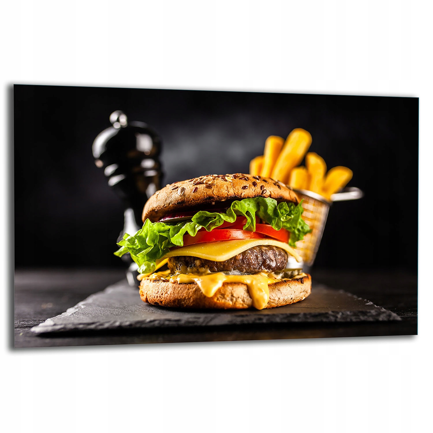 7v1 Skleněná Ochranná Deska Na Sporák 80x52 Hamburger