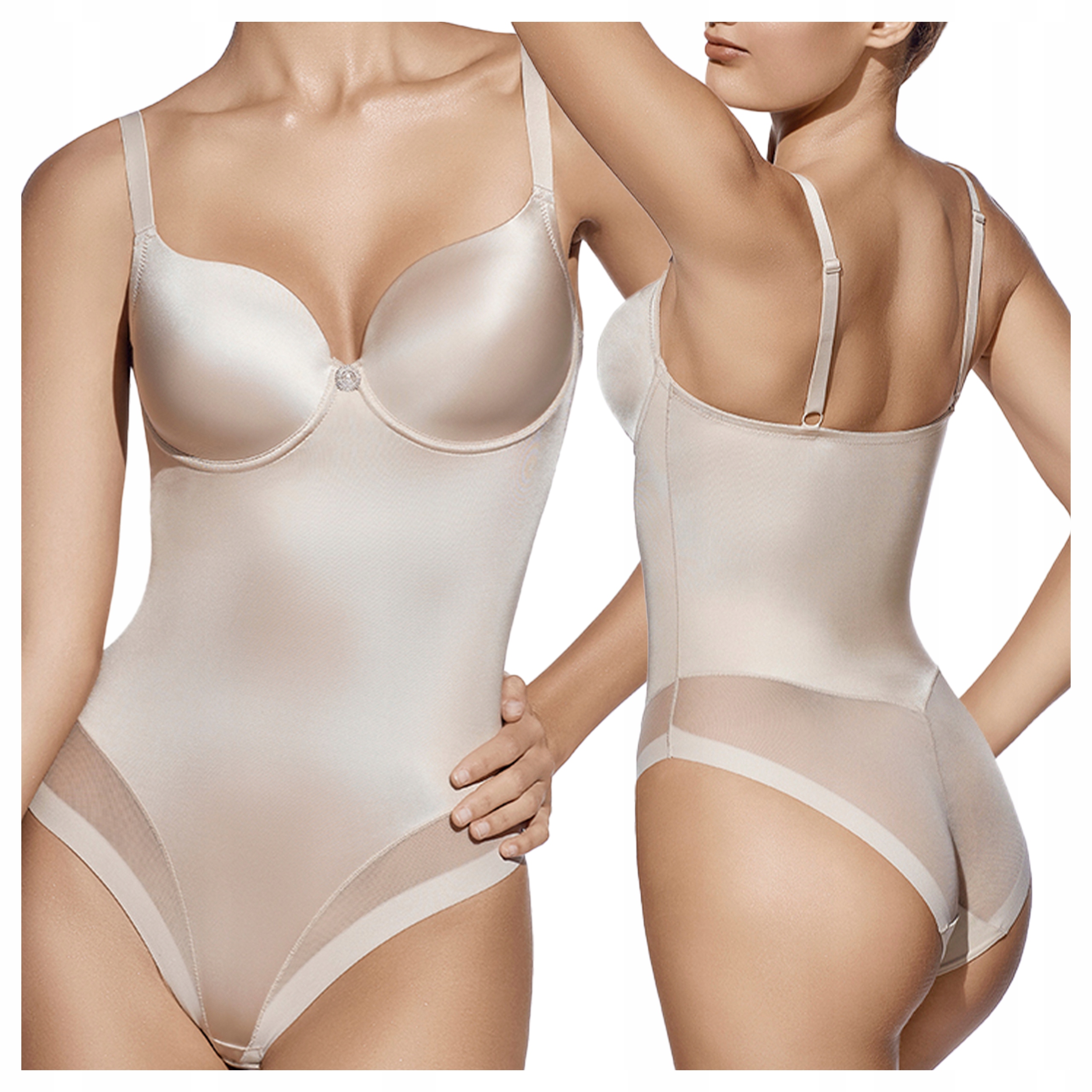 Modelovací Vyztužené Body s kosticemi Přiléhavé Belinda Béžová 75C