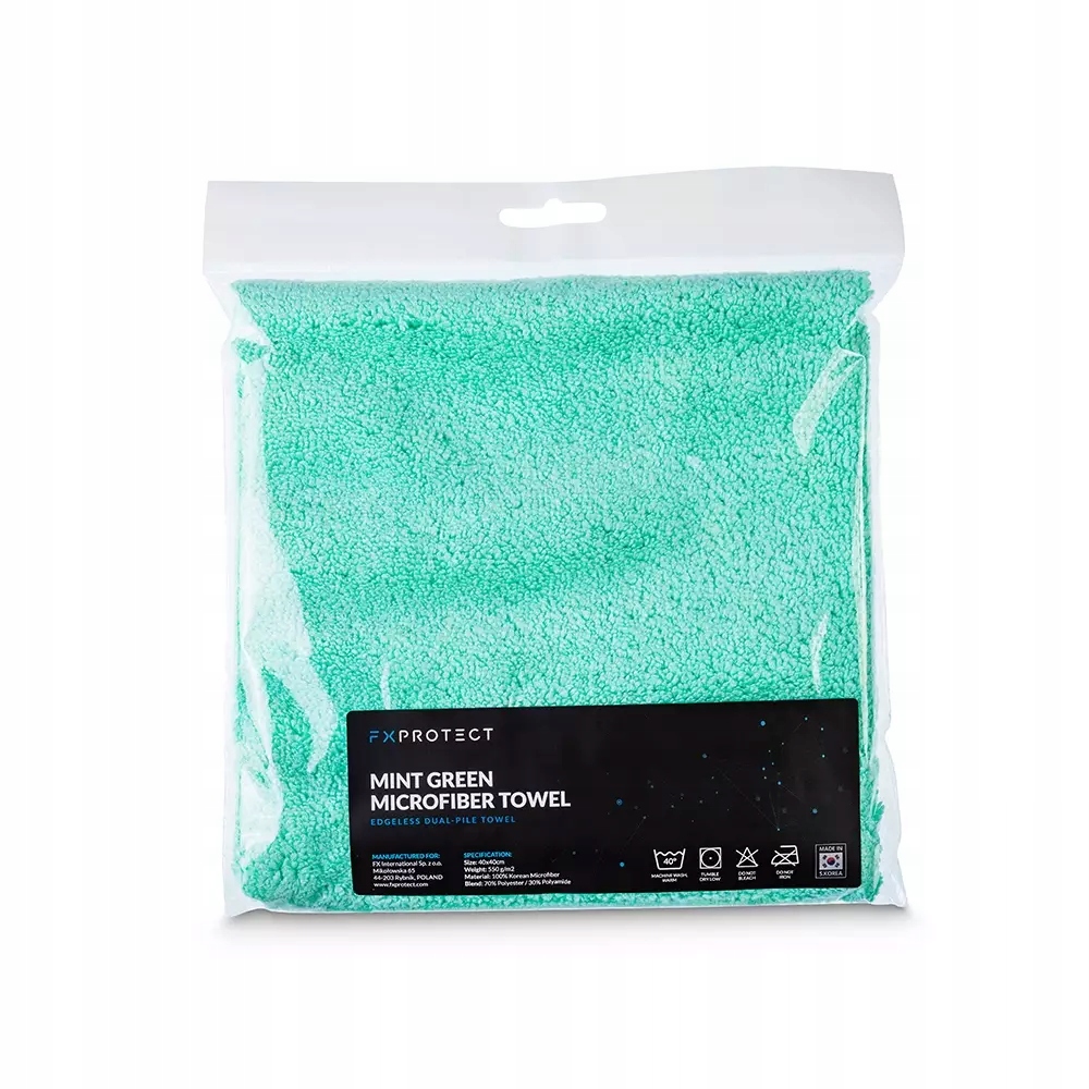 Fx Protect Mint Green Microfiber Towel bezkrawęd